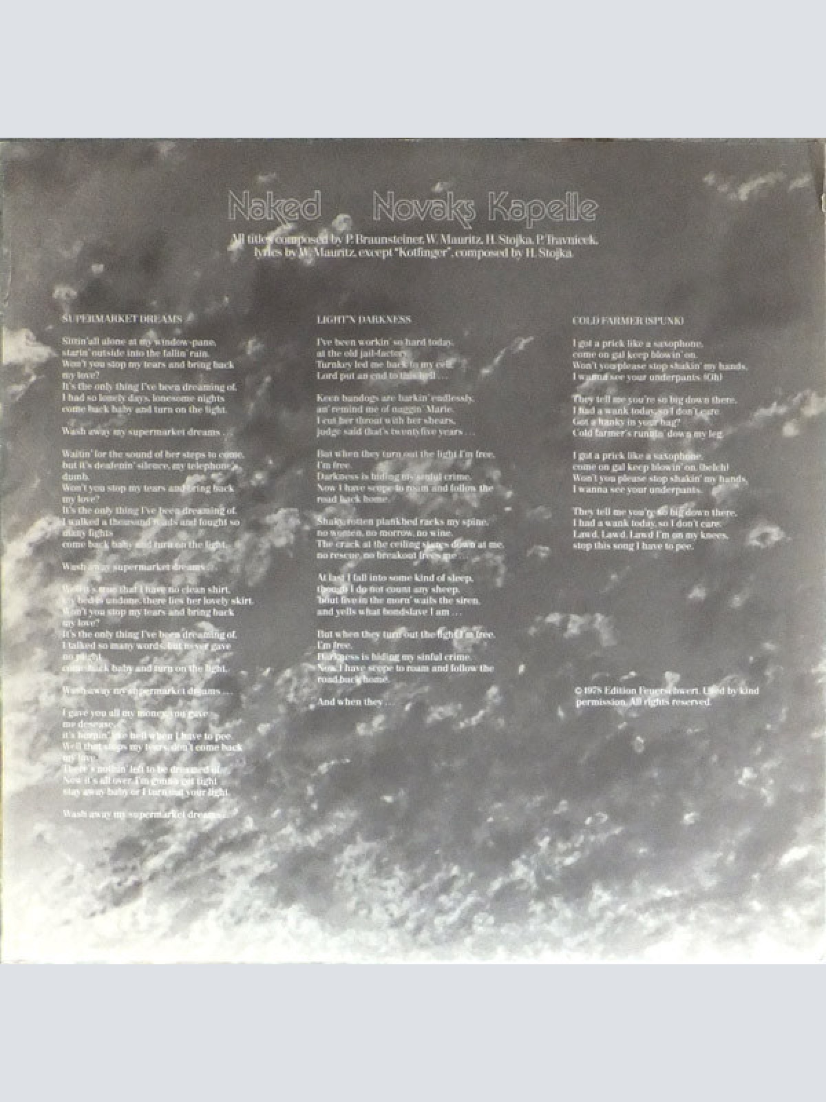 Vinyl / Novaks Kapelle - Naked