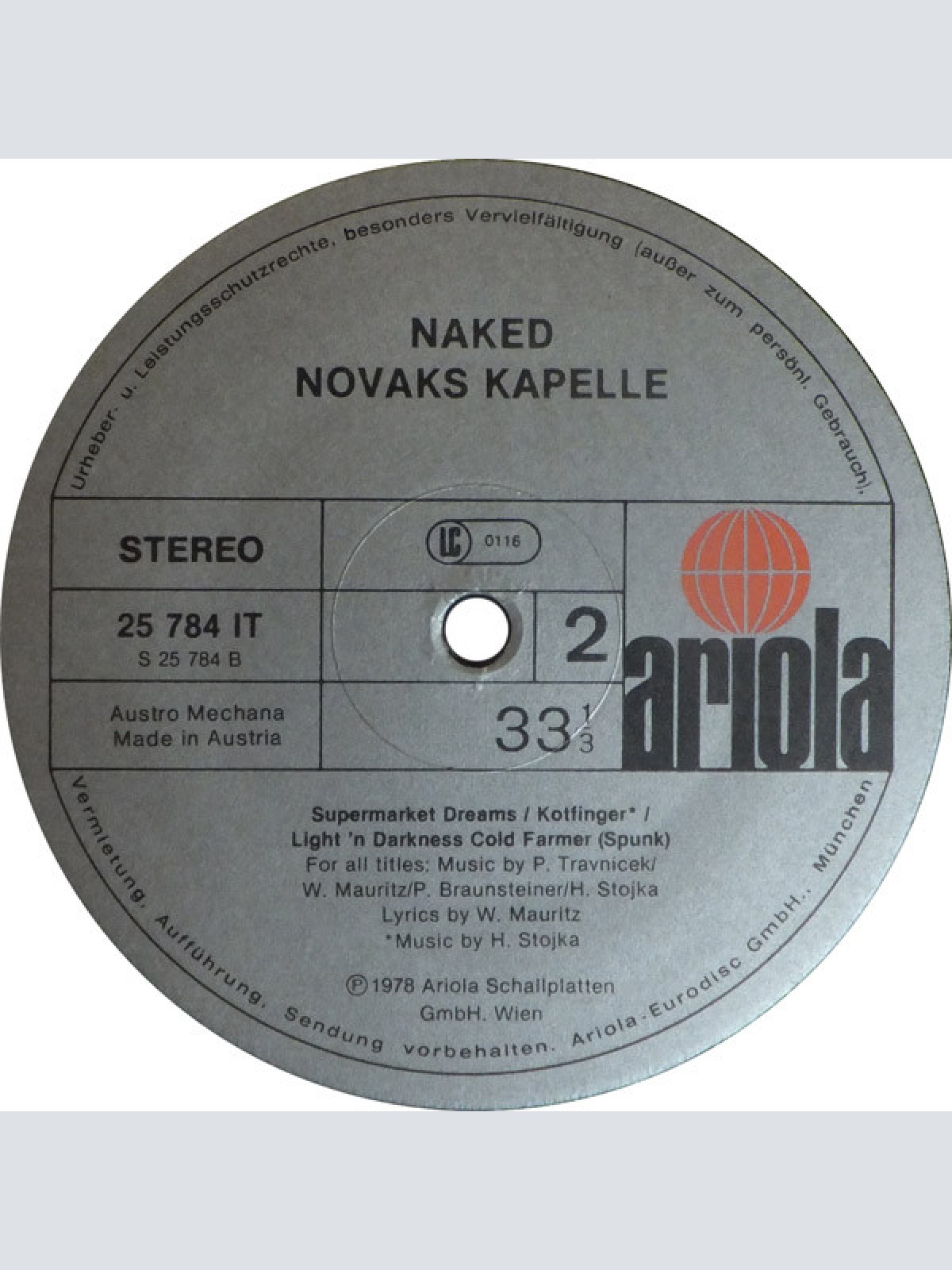 Vinyl / Novaks Kapelle - Naked