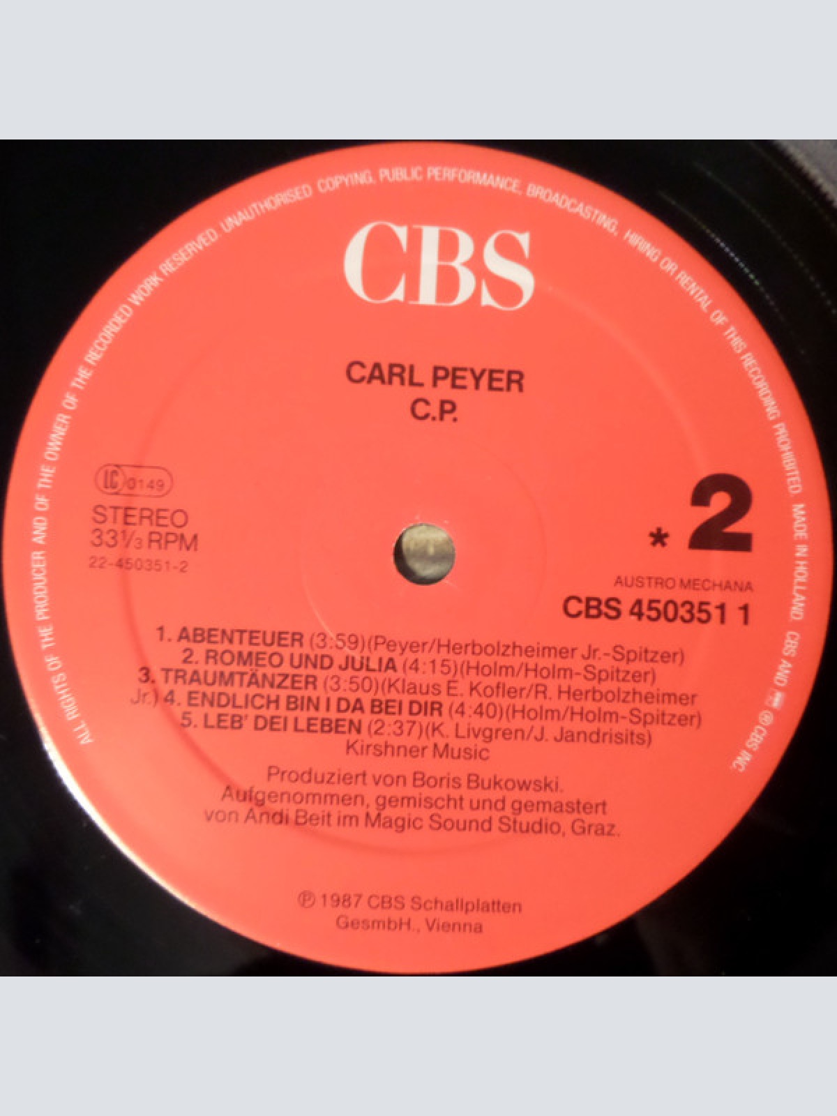Vinyl / Carl Peyer - C.P.