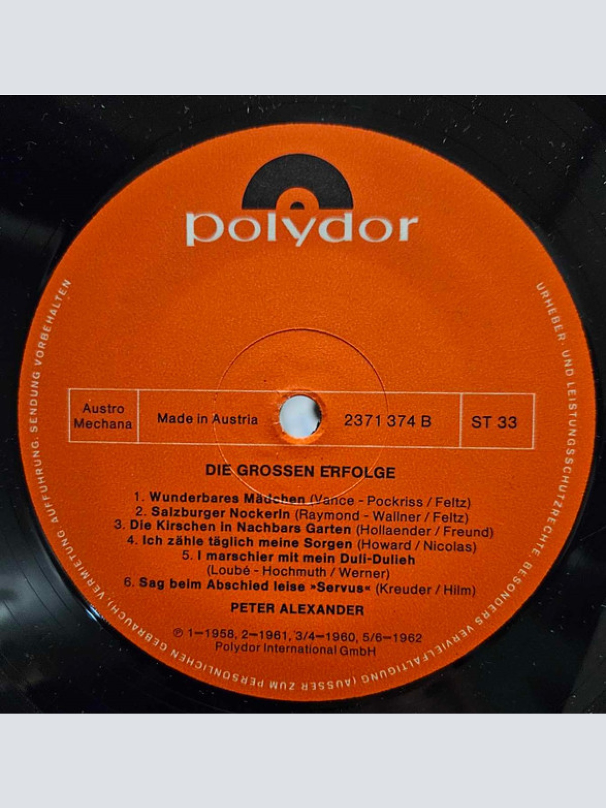 Vinyl / Peter Alexander - Die Großen Erfolge