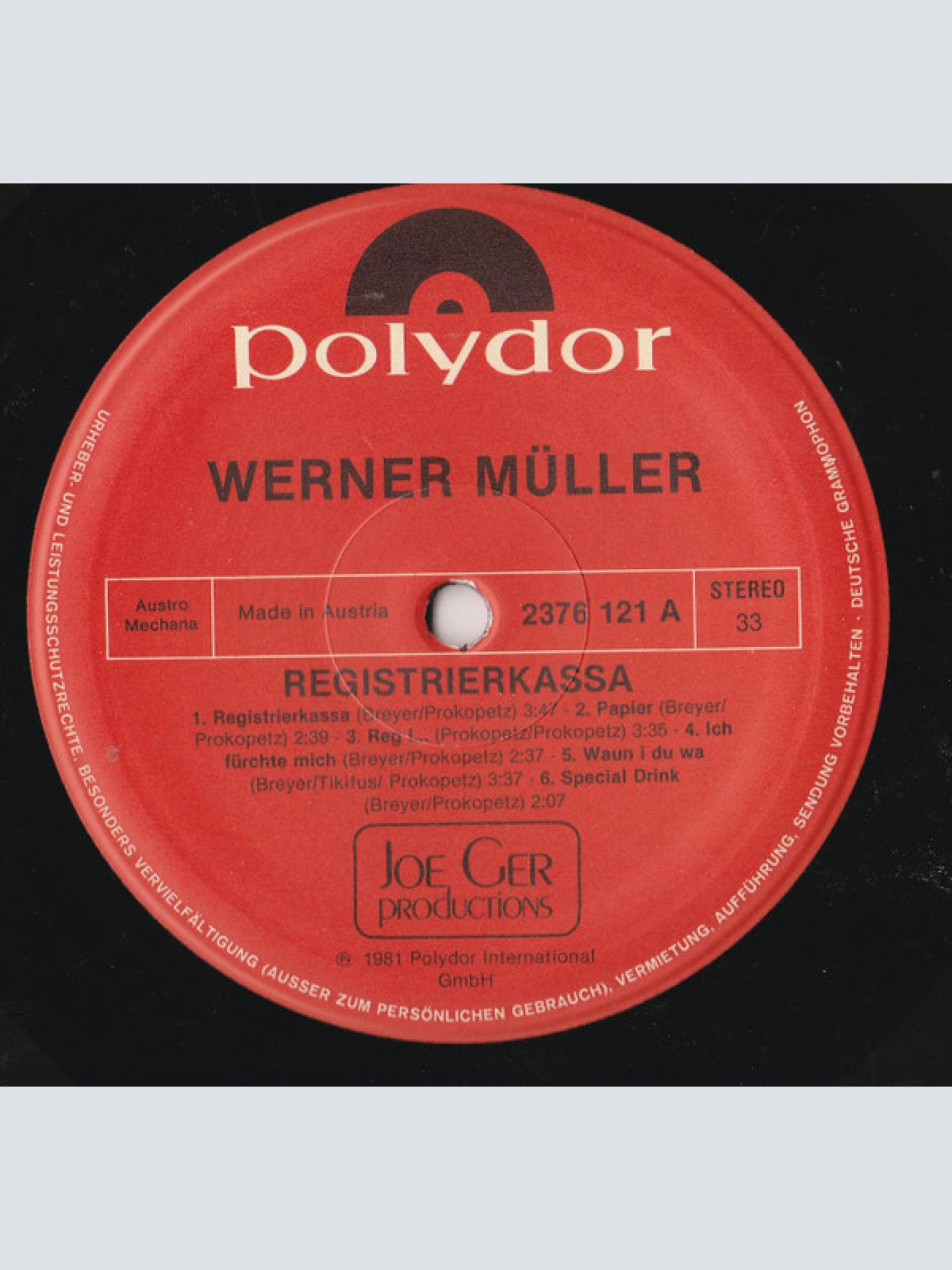 Vinyl / Werner Müller (2) - Registrierkassa