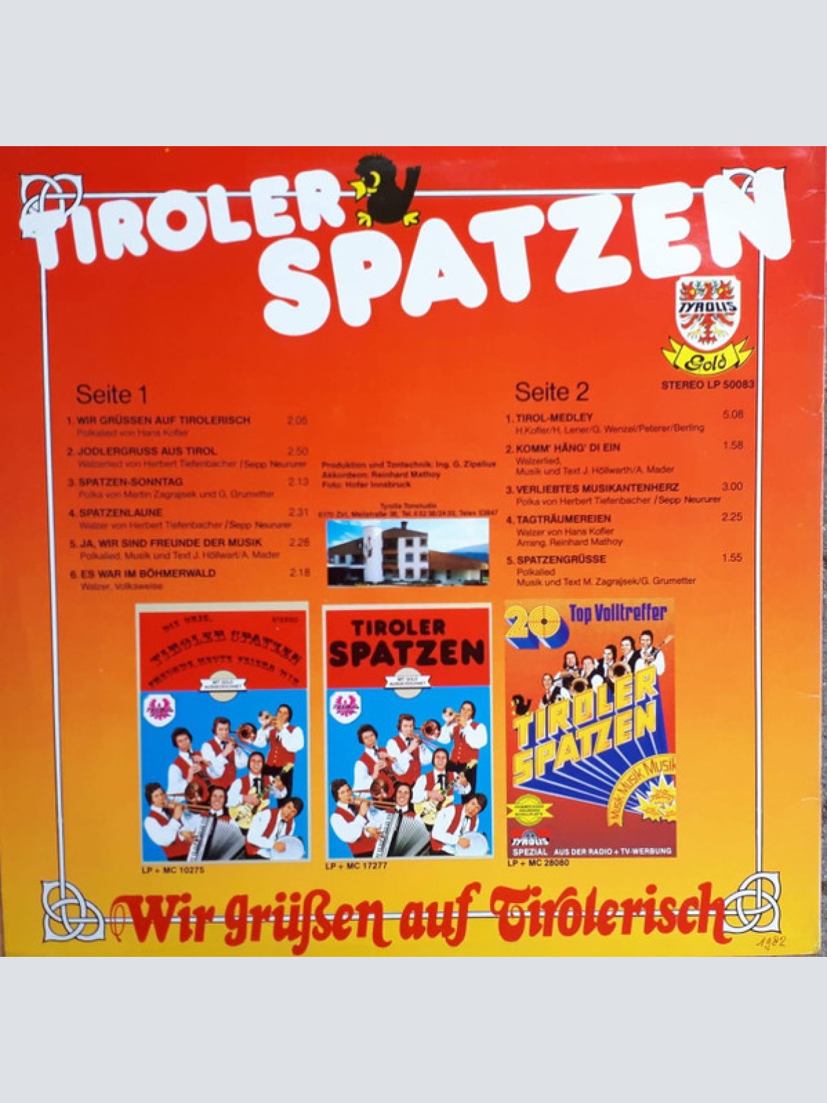 Vinyl / Tiroler Spatzen - Wir Grüssen Auf Tirolerisch