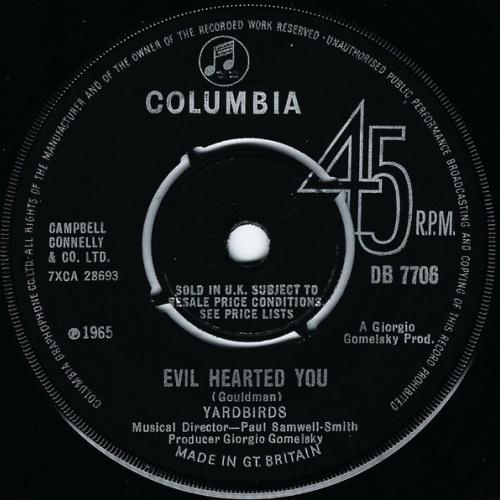 Vinyl / Yardbirds* - Evil Hearted You