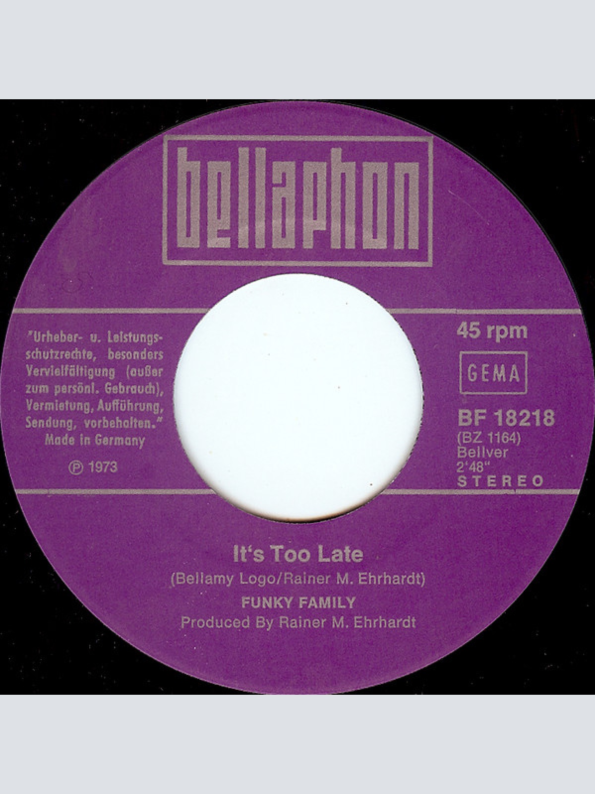 Vinyl / Funky Family (3) - Part Of My Life