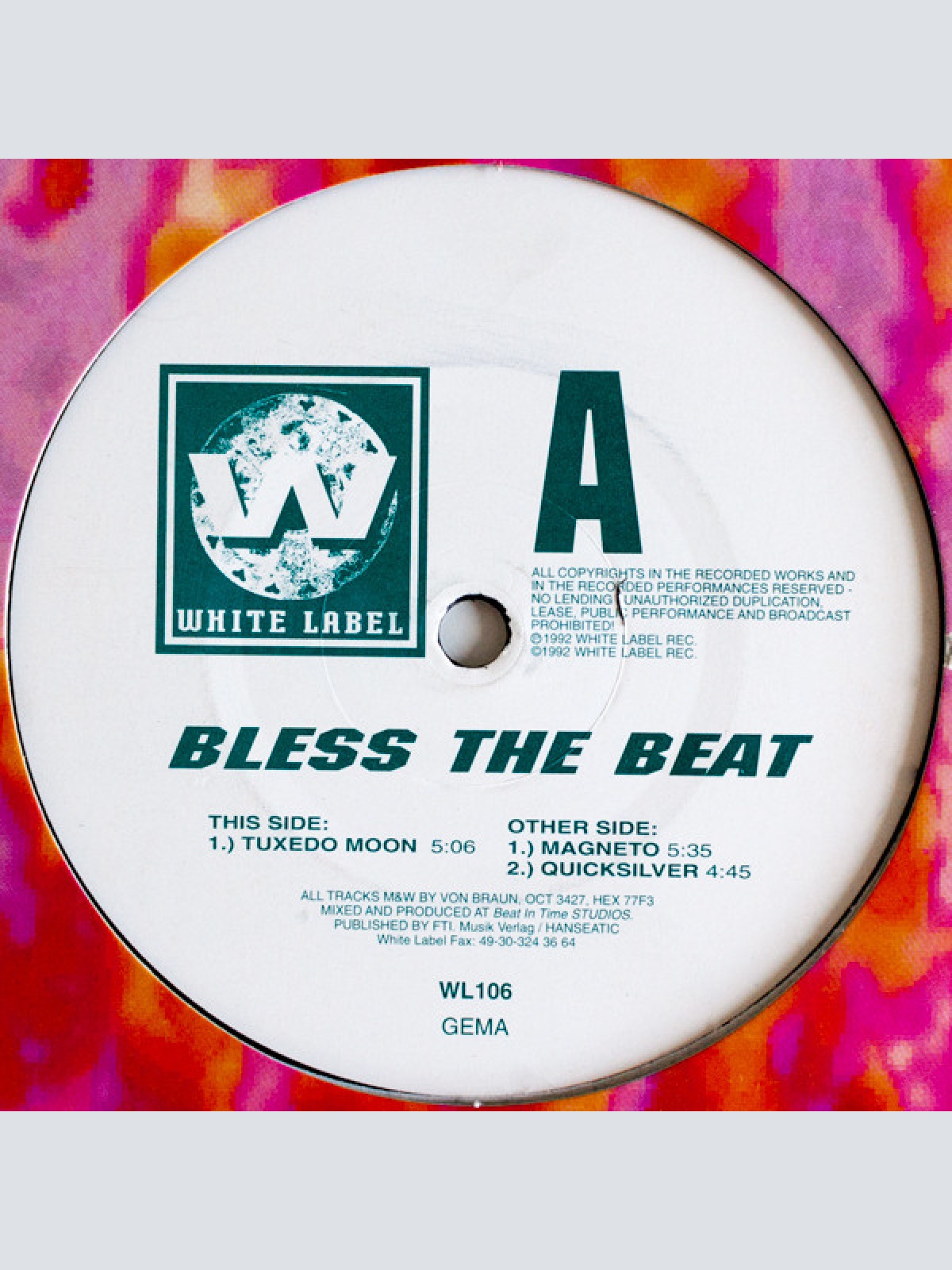 Vinyl / Bless The Beat - Tuxedo Moon