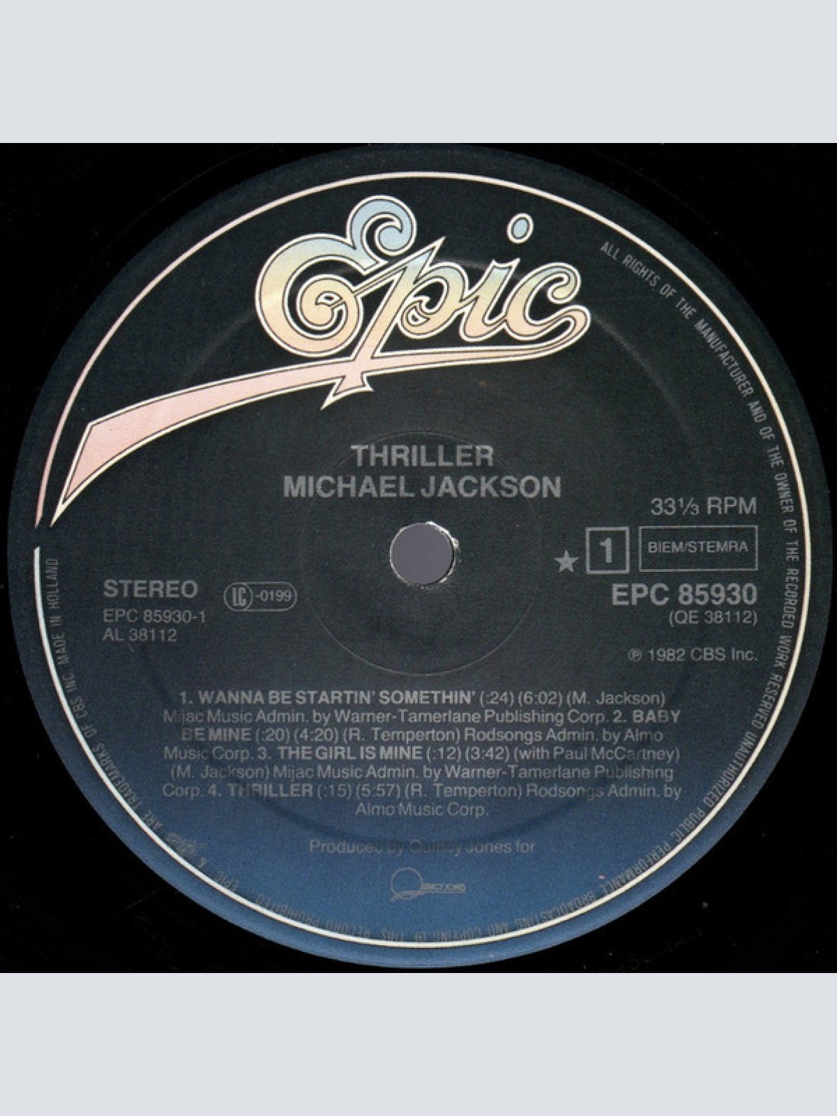 Vinyl / Michael Jackson - Thriller