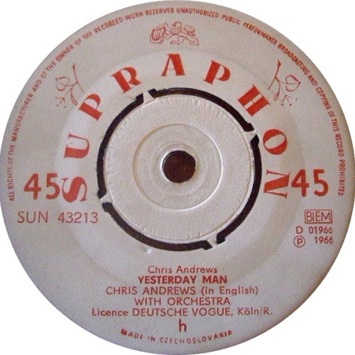 Vinyl / Chris Andrews (3) - Yesterday Man / To Whom It Concerns