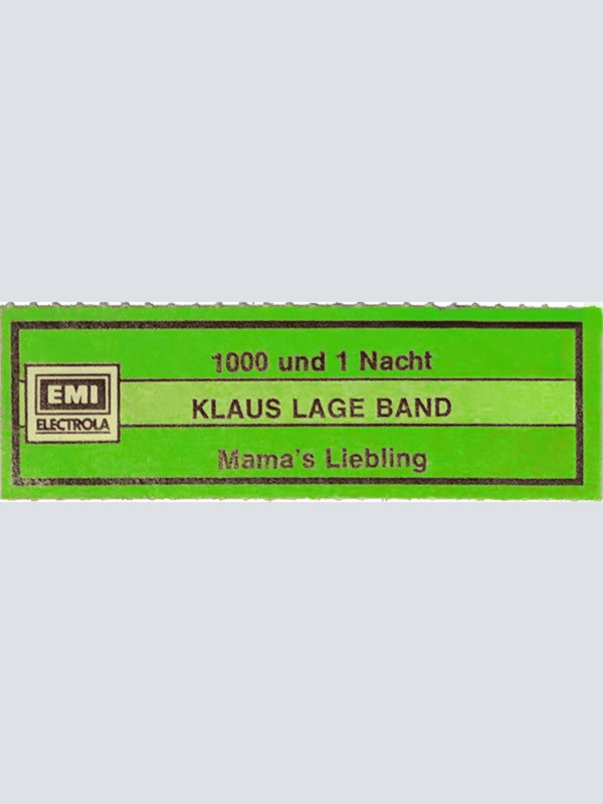 Vinyl / Klaus Lage Band - 1000 Und 1 Nacht (Zoom!)