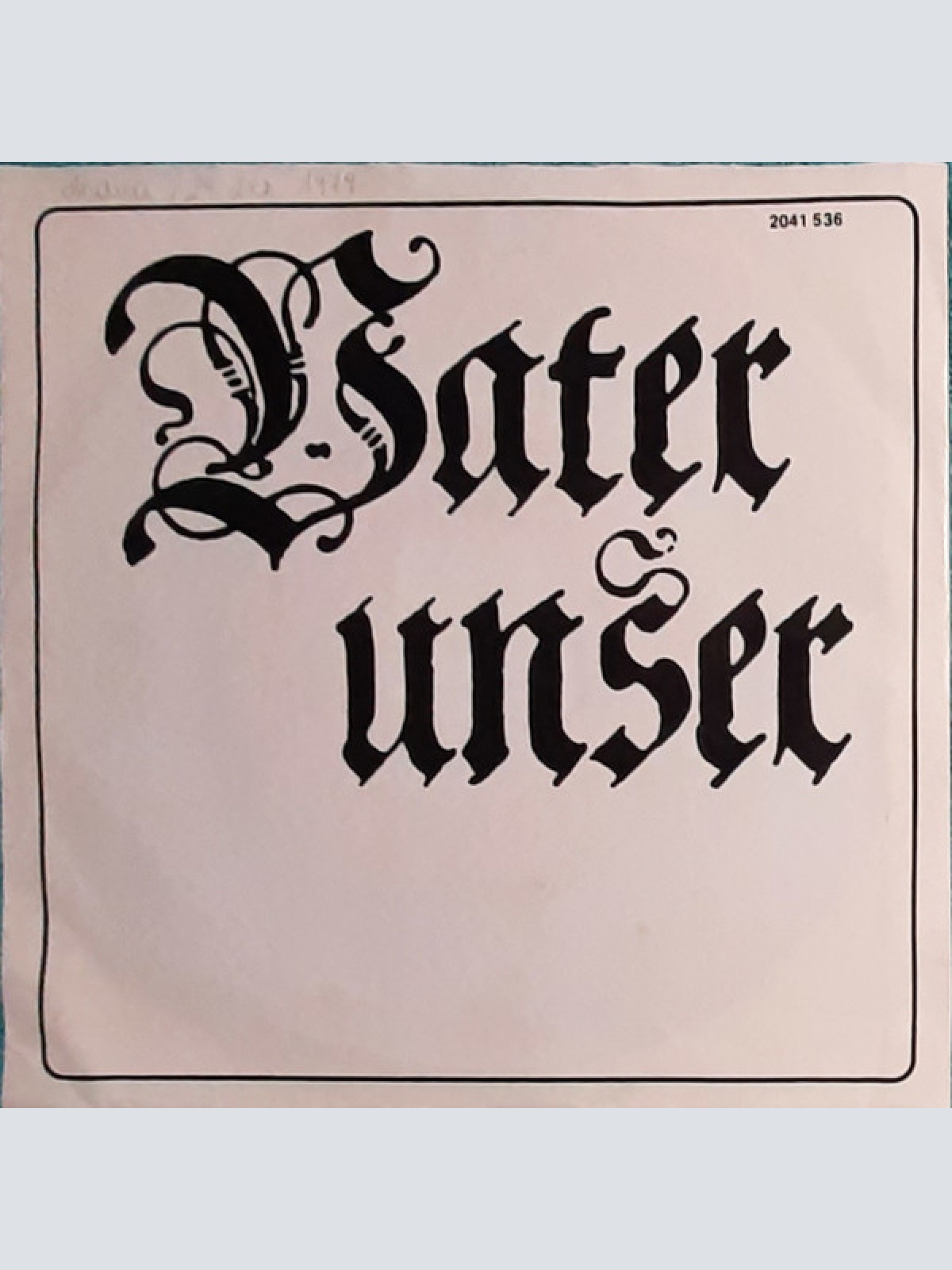 Vinyl / Stephan Braun (4) Und Die Münchner Chor Buben*, Fritz Rothschuh - Vater Unser