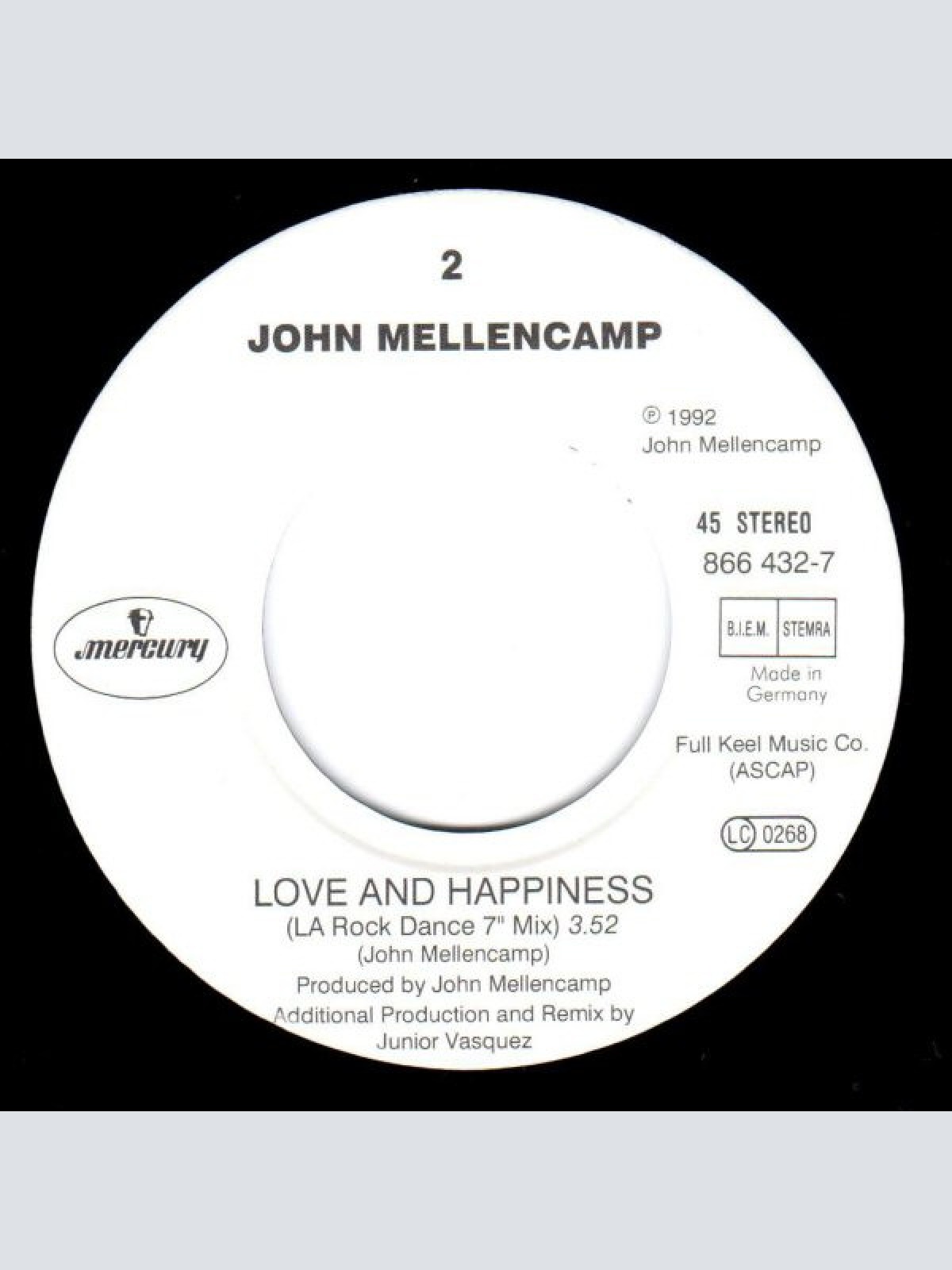Vinyl / John Mellencamp* - Love And Happiness