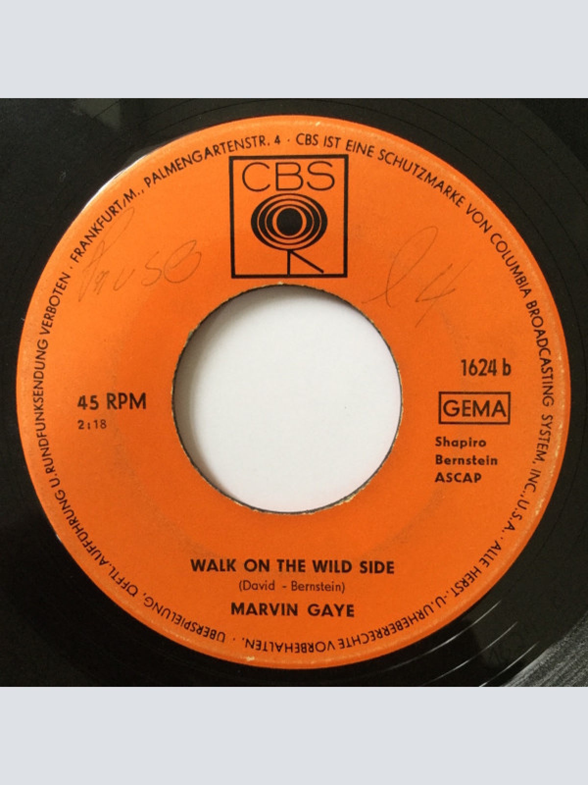 Vinyl / Marvin Gaye - Baby Don't You Do It / Walk On The Wild Side