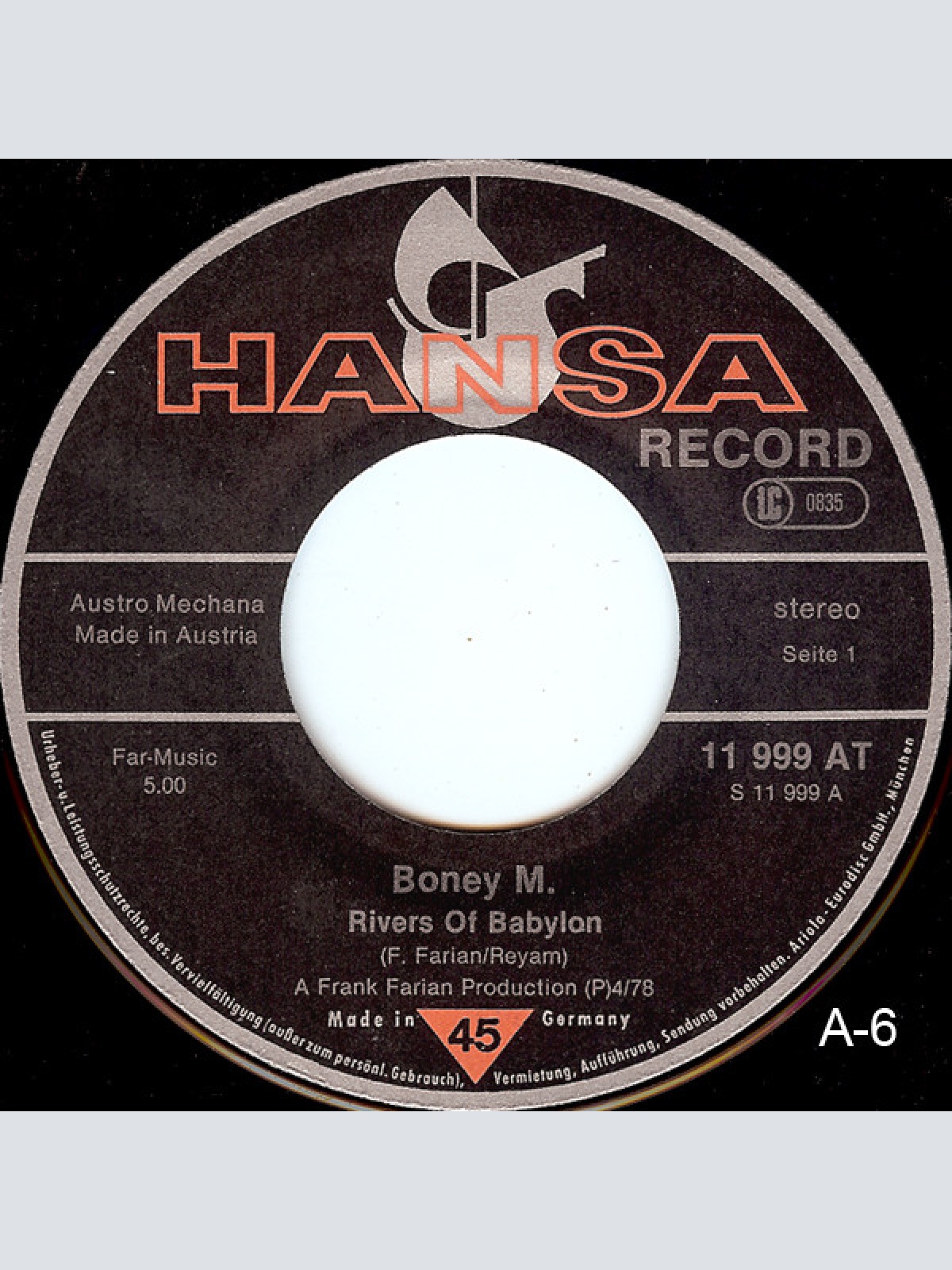 Vinyl / Boney M. - Rivers Of Babylon / Brown Girl In The Ring