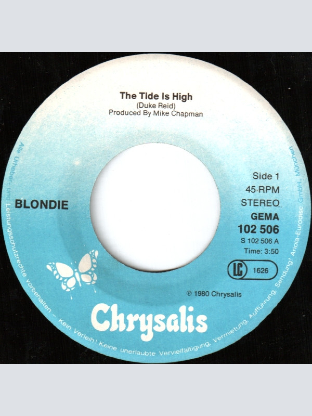 Vinyl / Blondie - The Tide Is High