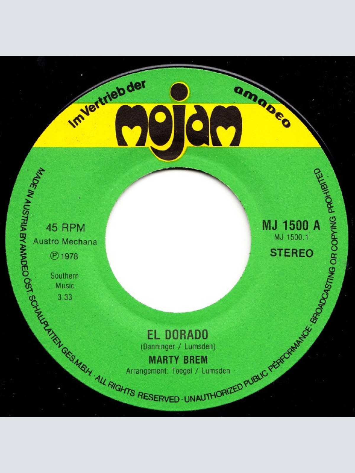 Vinyl / Marty Brem - El Dorado