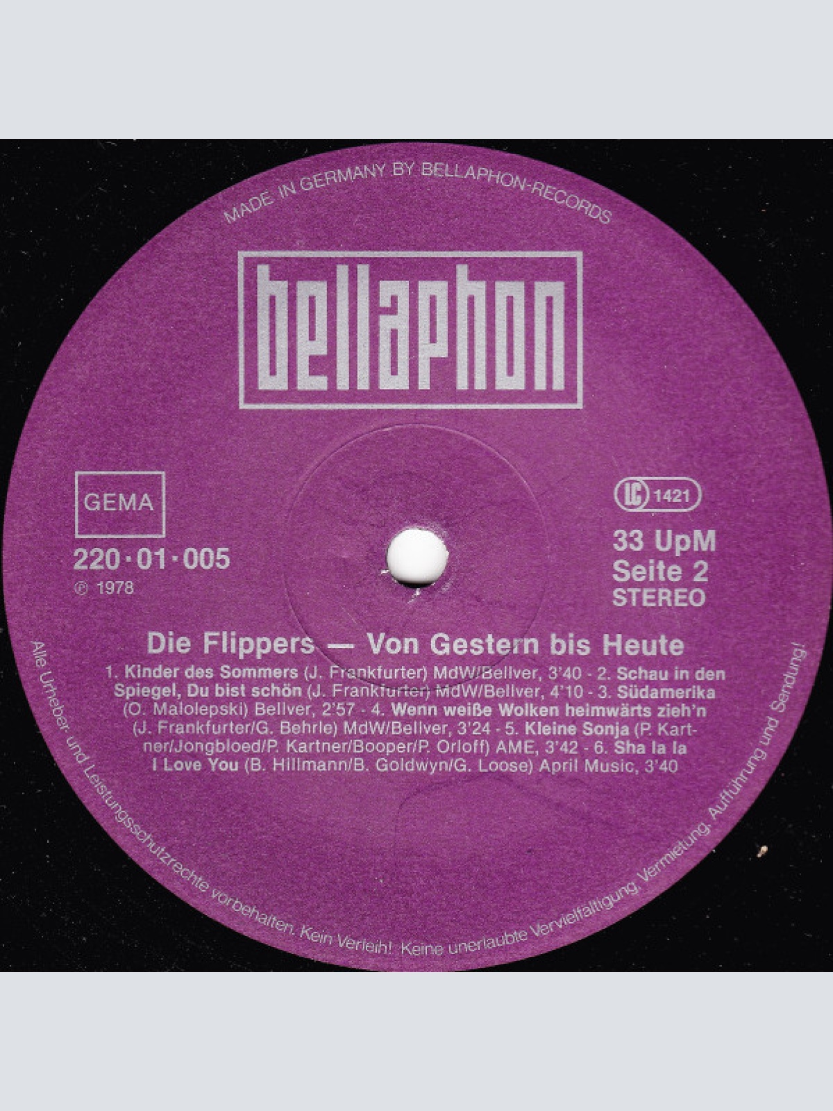 Vinyl / Die Flippers - Von Gestern Bis Heute