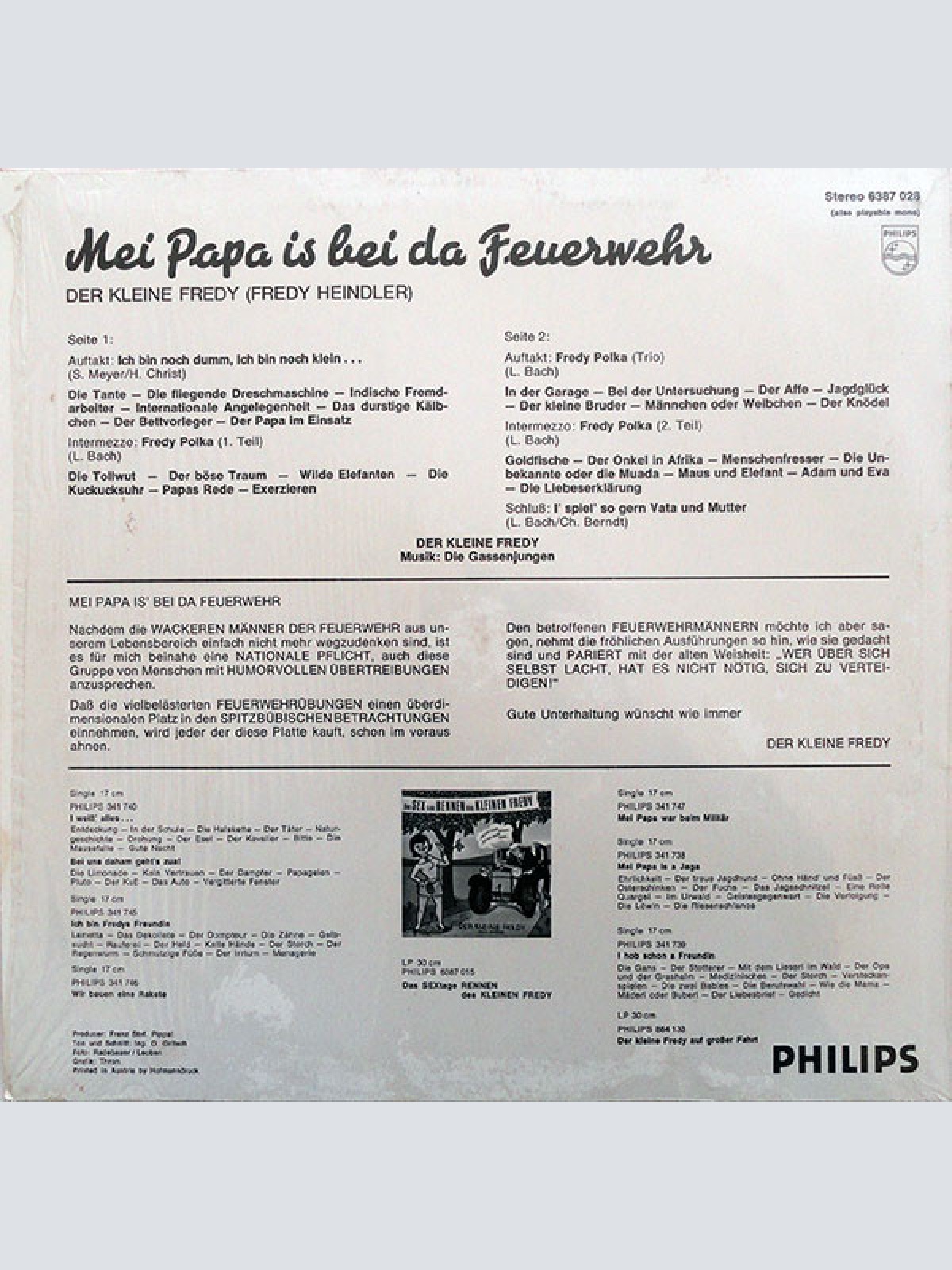 Vinyl / Der Kleine Fredy* - Mei Papa Is Bei Da Feuerwehr