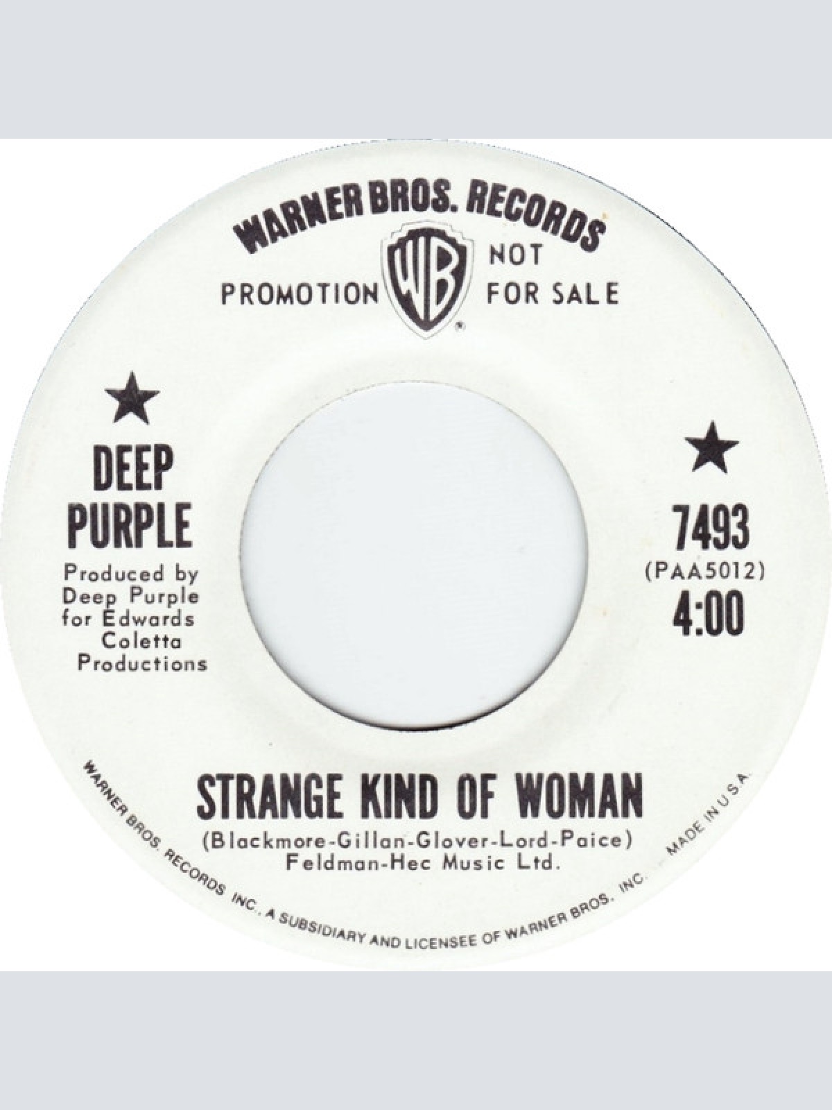 Vinyl / Deep Purple - Strange Kind Of Woman