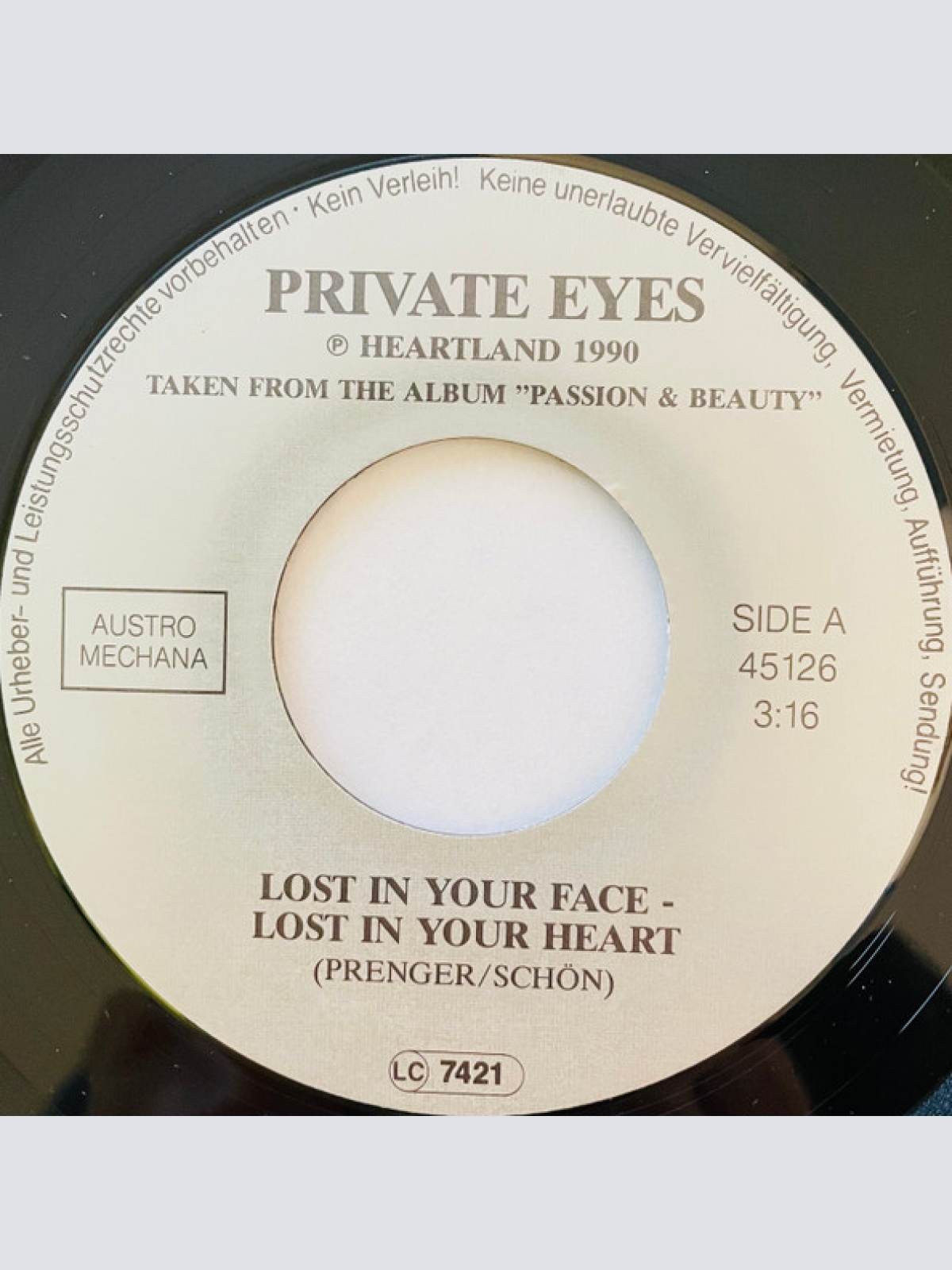 Vinyl / Private Eyes (3) - Lost In Your Face - Lost In Your Eyes