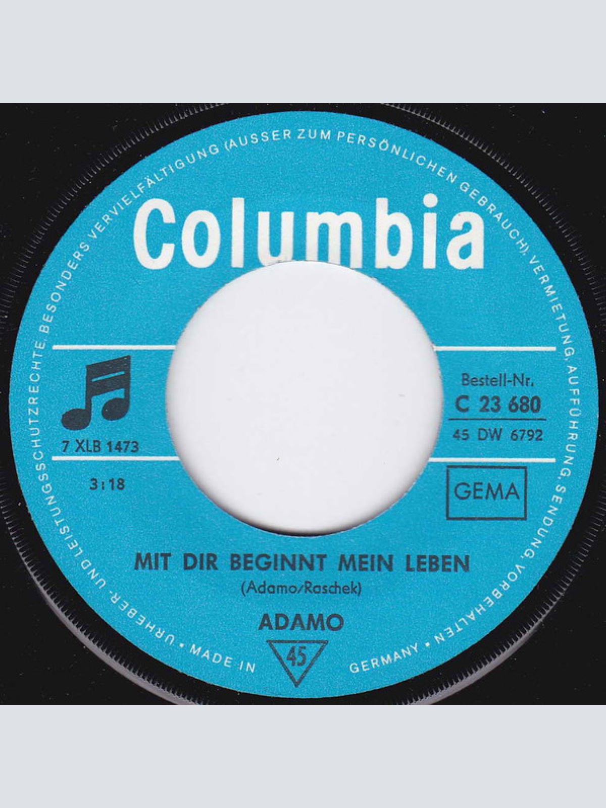 Vinyl / Adamo - Es Geht Eine Träne Auf Reisen