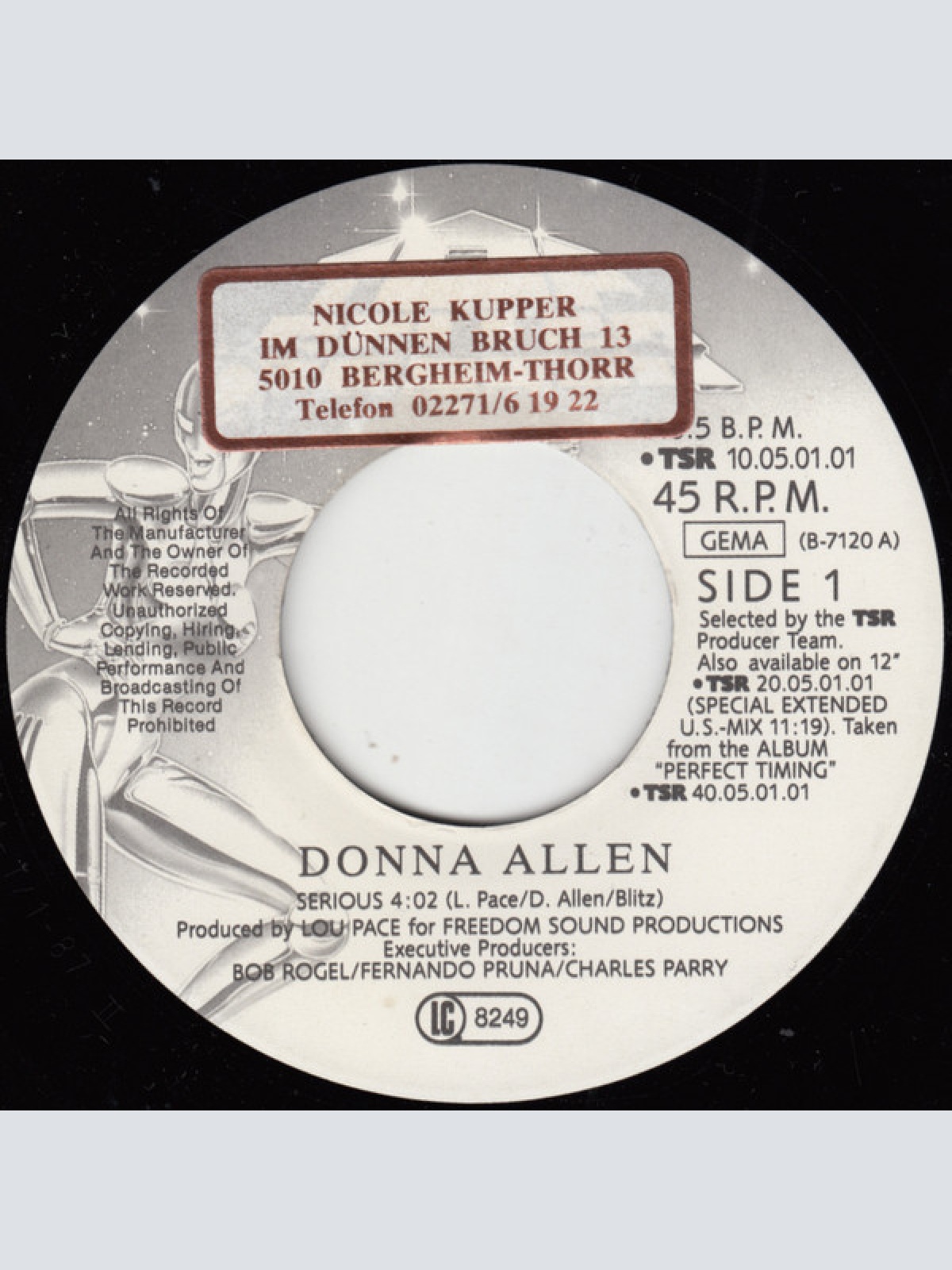 Vinyl / Donna Allen - Serious