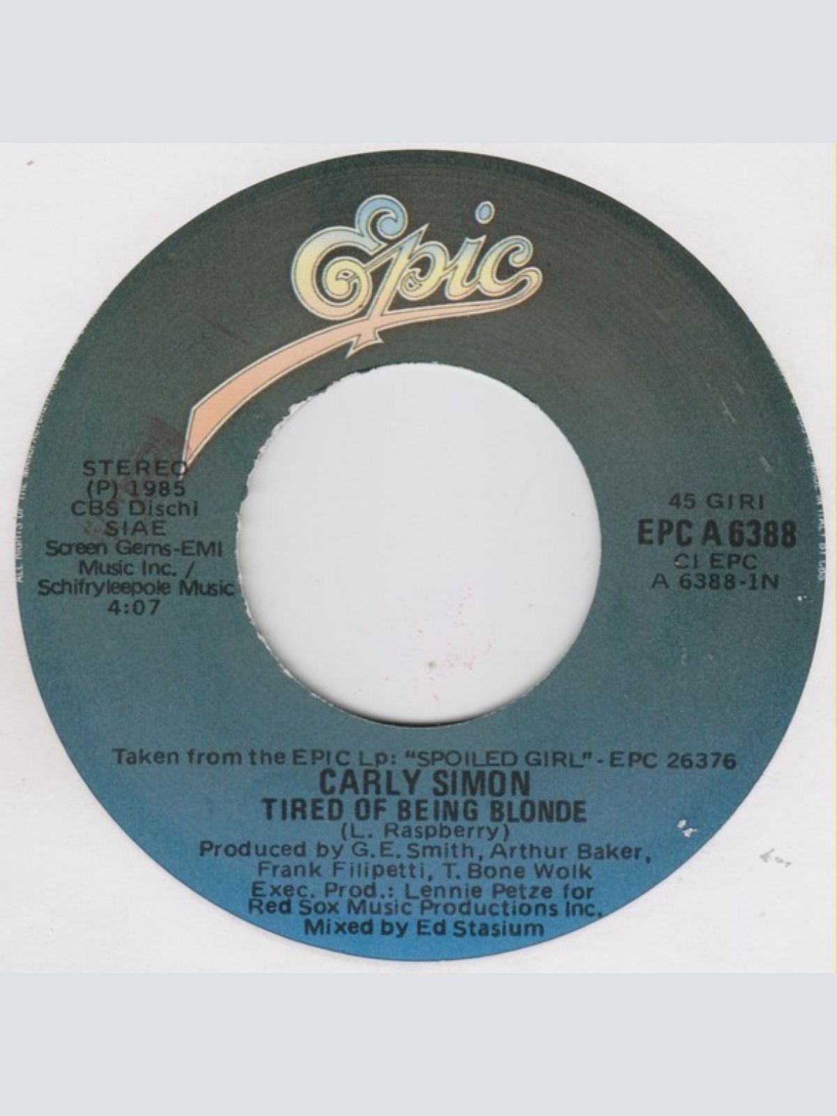 Vinyl / Carly Simon - Tired Of Being Blonde