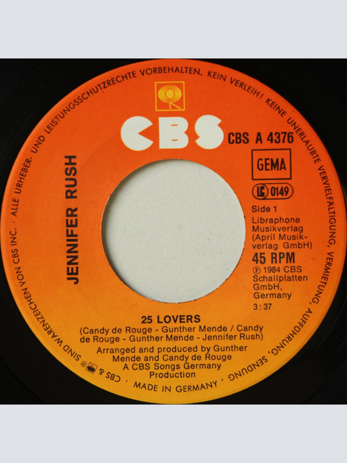 Vinyl / Jennifer Rush - 25 Lovers / Surrender