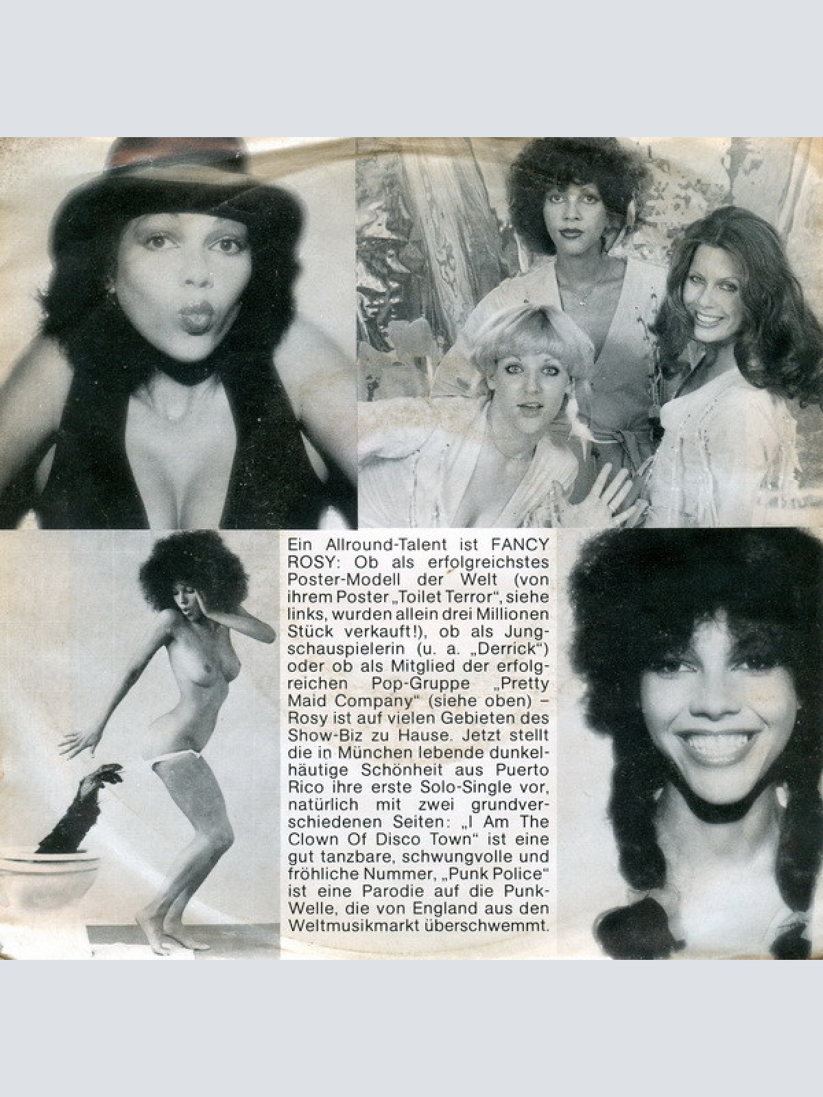 Vinyl / Fancy Rosy - I Am The Clown Of Disco Town / Punk Police