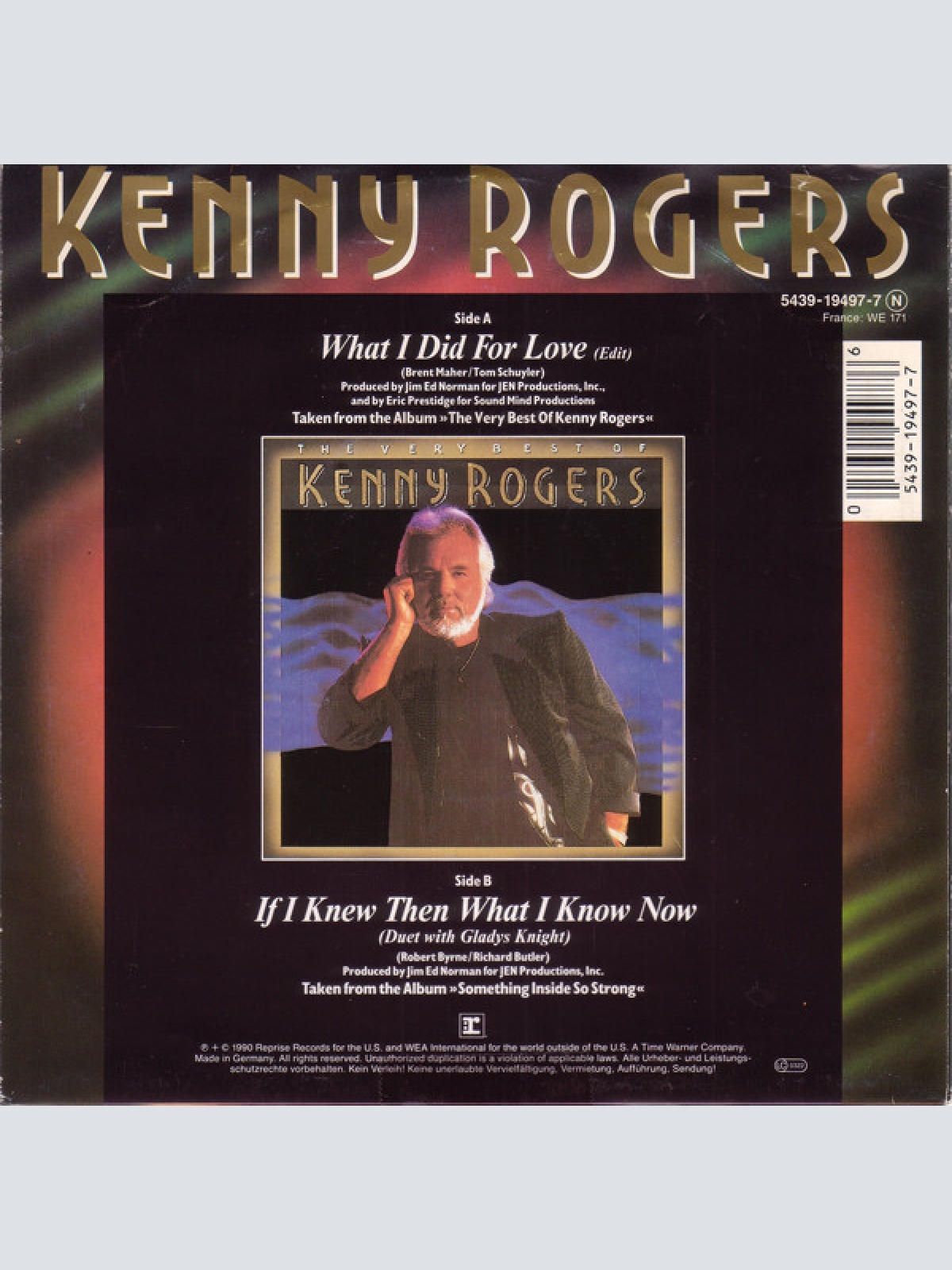 Vinyl / Kenny Rogers - What I Did For Love