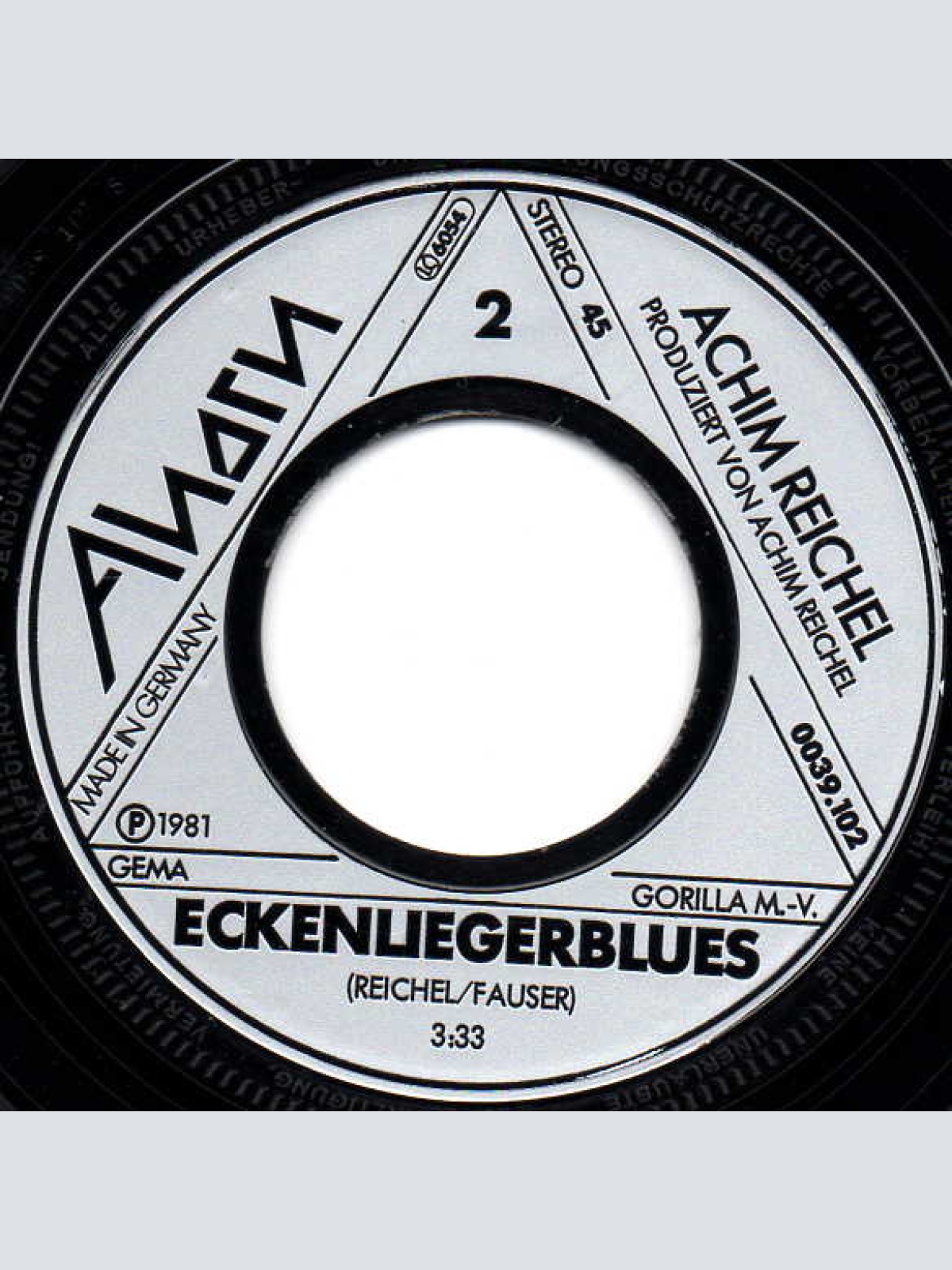 Vinyl / Achim Reichel - Der Spieler