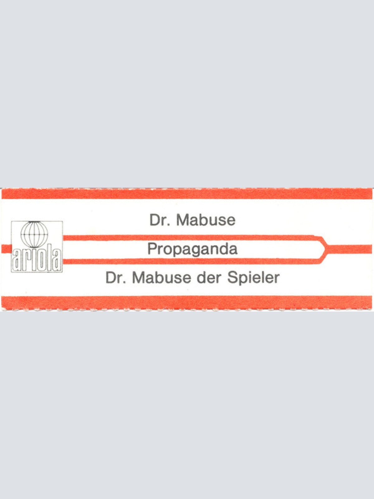 Vinyl / Propaganda - Dr. Mabuse