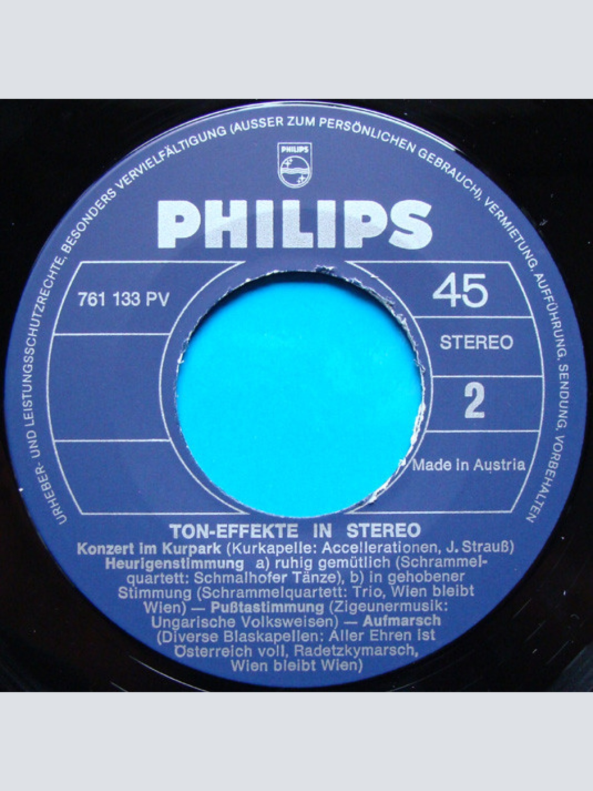 Vinyl / Unknown Artist - Ton-Effekte - Geräusch-Schallplatte Für Tonbandfreunde