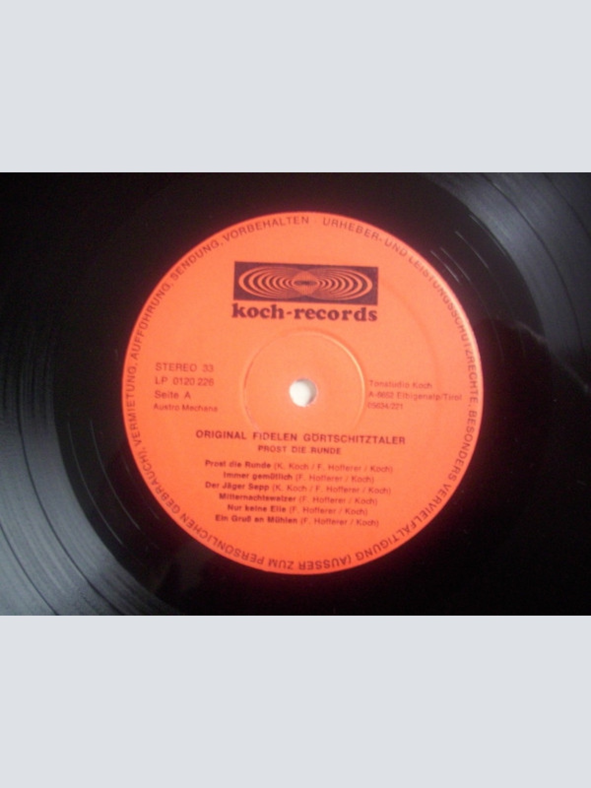 Vinyl / Origi. Fidelen Görtschitztaler* - Prost Die Runde