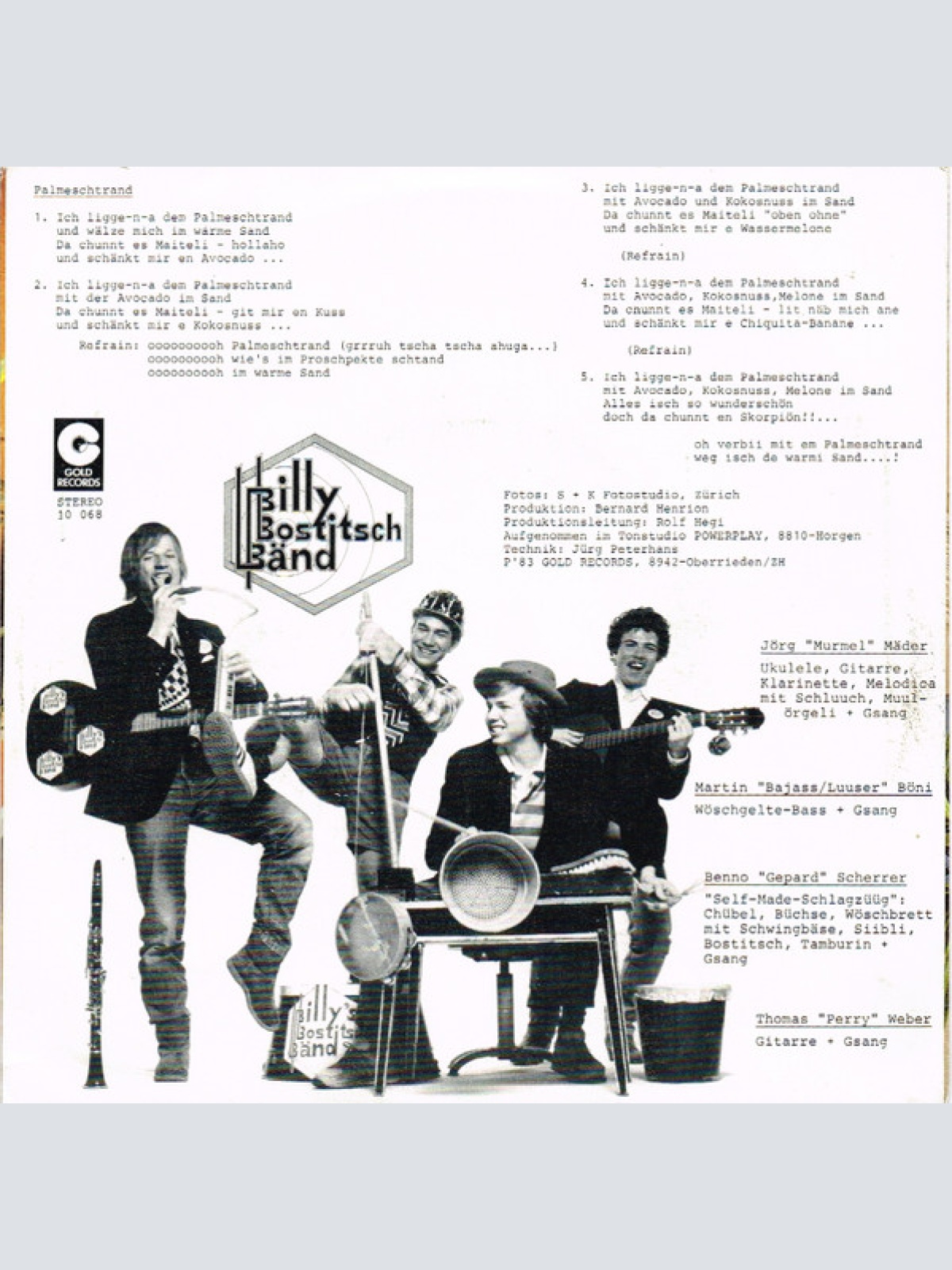 Vinyl / Billy Bostitsch Bänd - Palmeschtrand