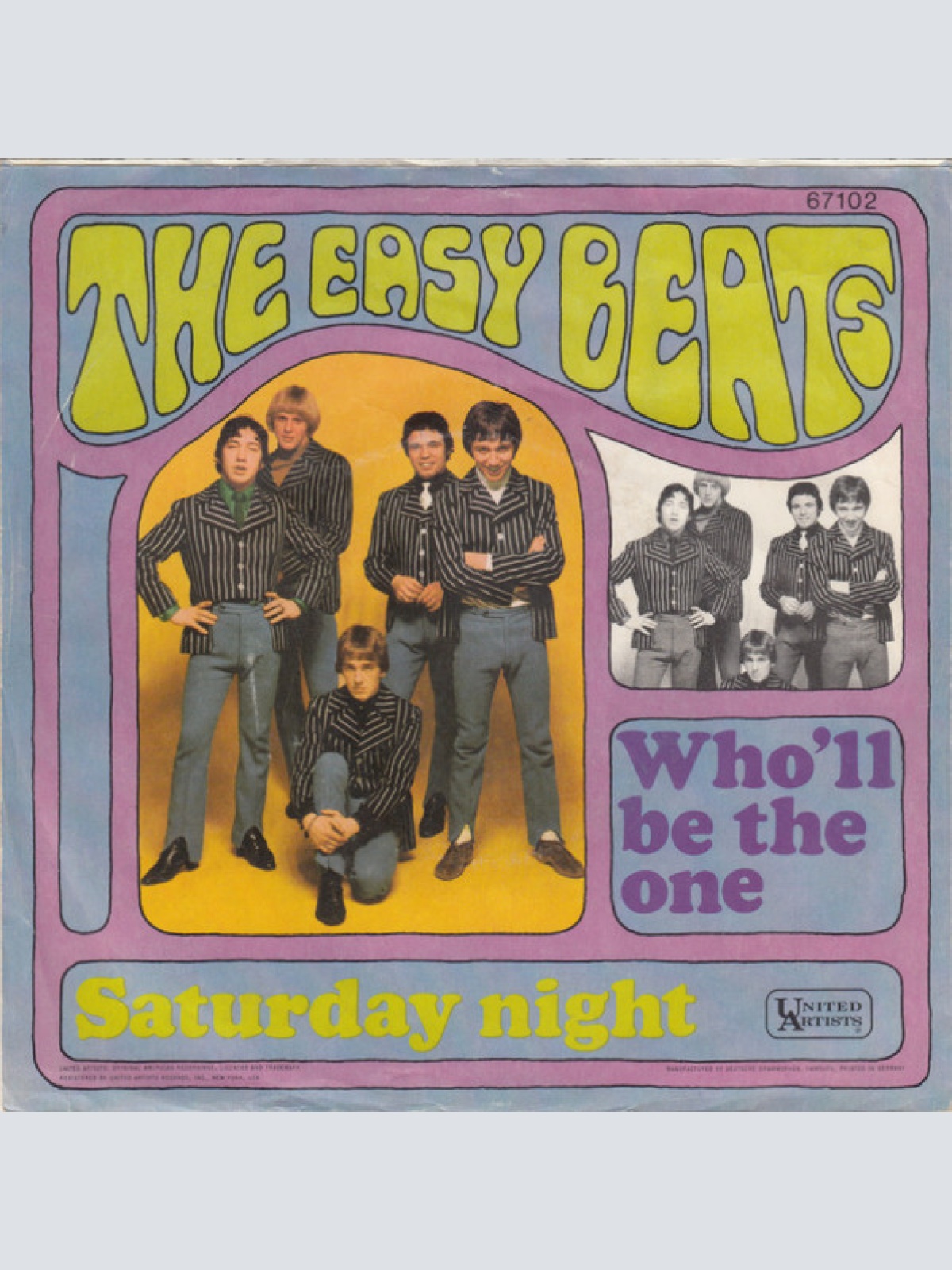 Vinyl / The Easybeats - Who'll Be The One / Saturday Night