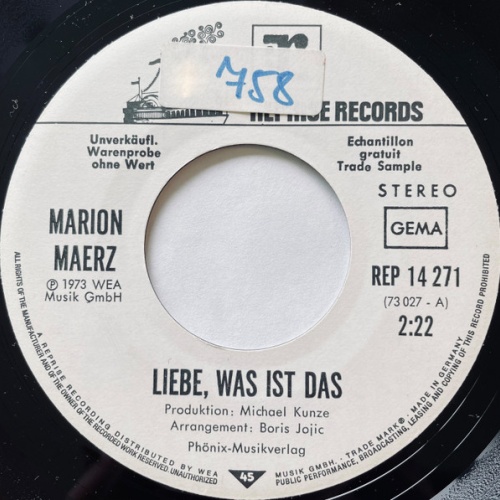 Vinyl / Marion Maerz - Liebe, Was Ist Das