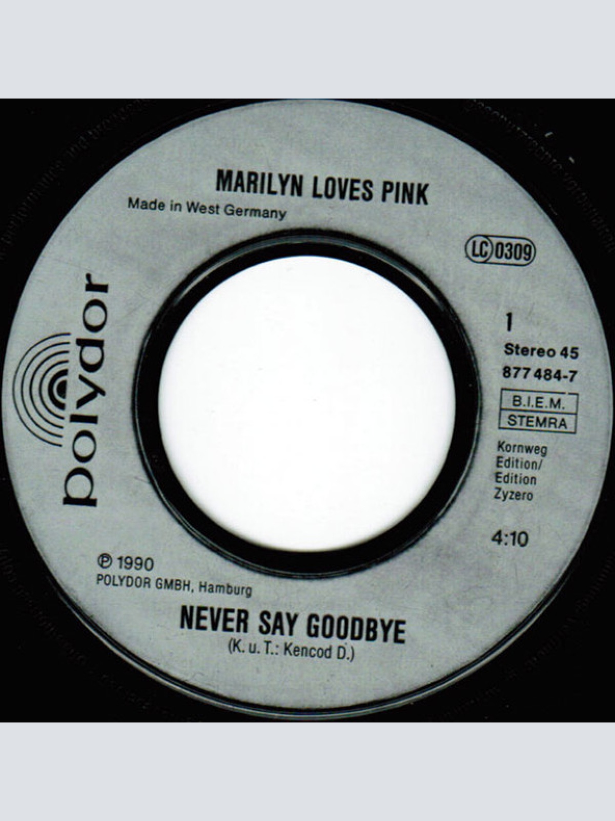 Vinyl / Marilyn Loves Pink - Never Say Goodbye