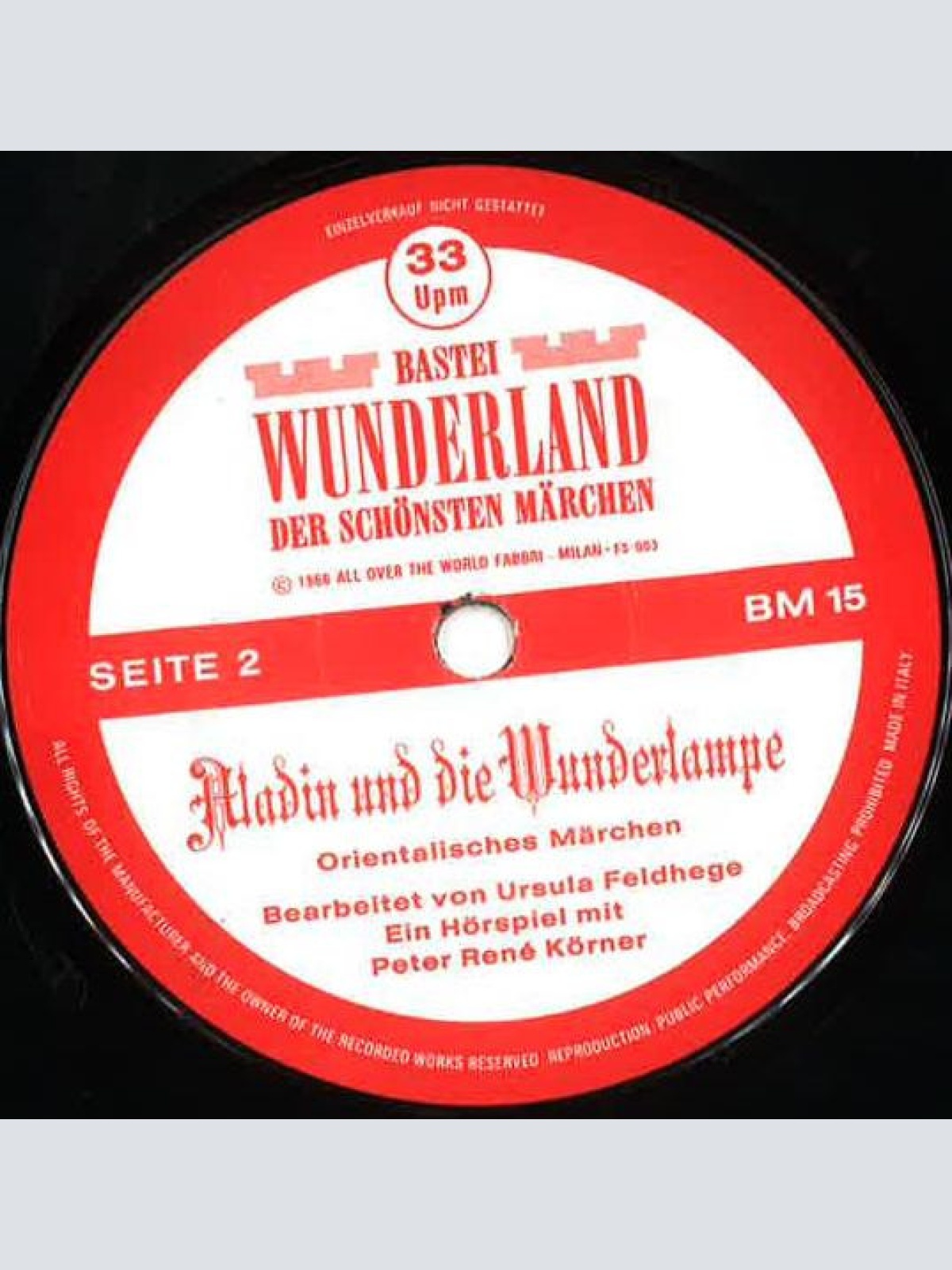 Vinyl / Peter René Körner - Aladin Und Die Wunderlampe
