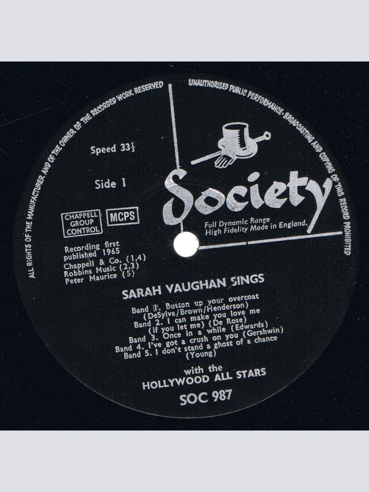 Vinyl / Sarah Vaughan - Sarah Vaughan Sings