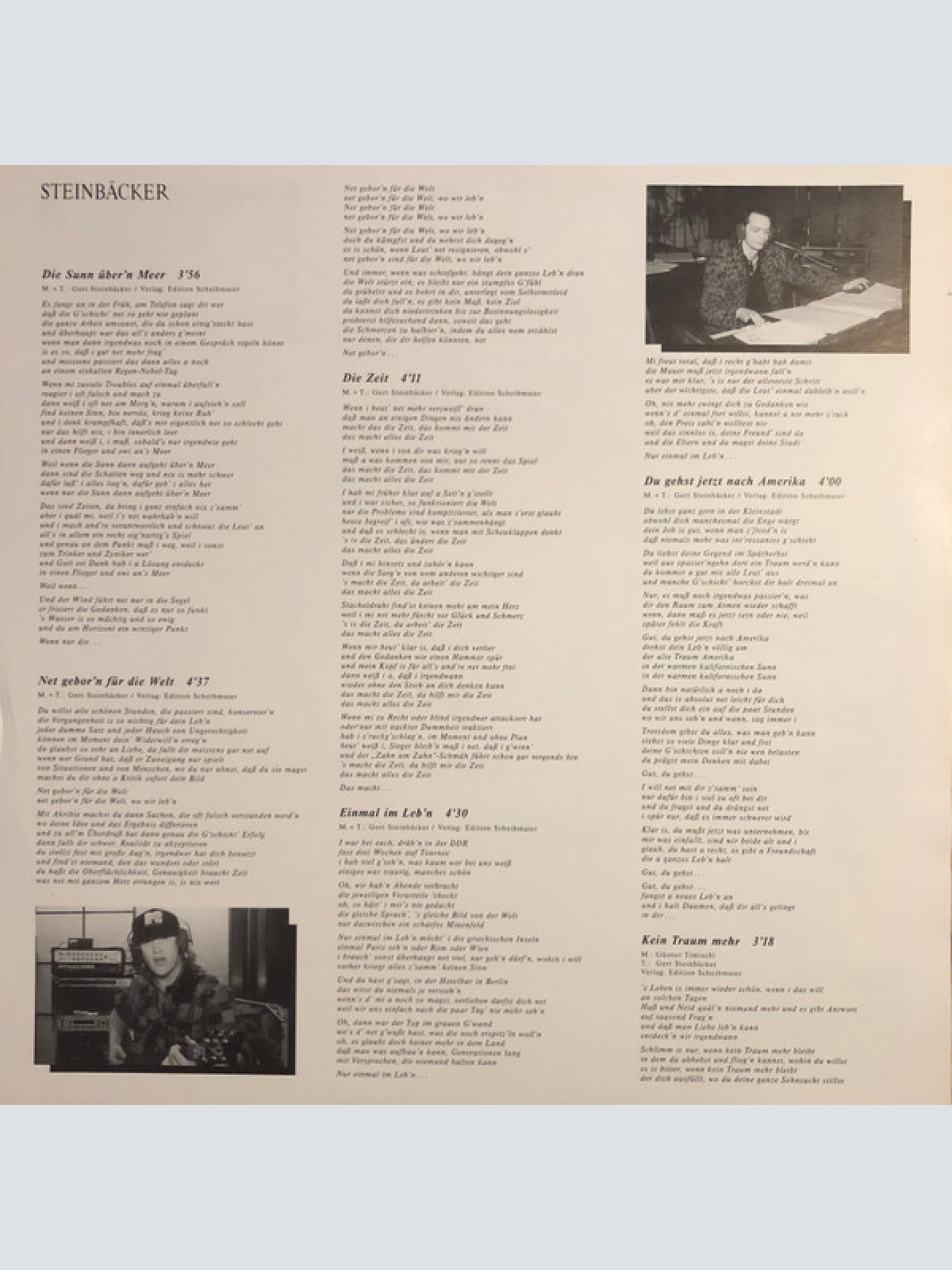 Vinyl / Steinbäcker* - Einmal Im Leb'n