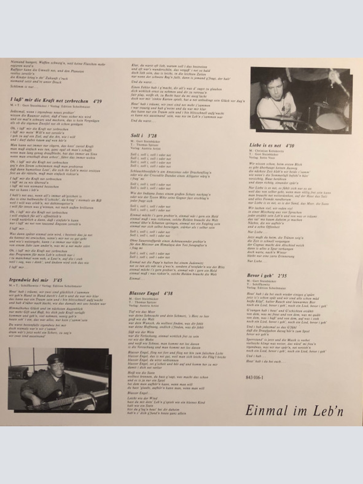 Vinyl / Steinbäcker* - Einmal Im Leb'n