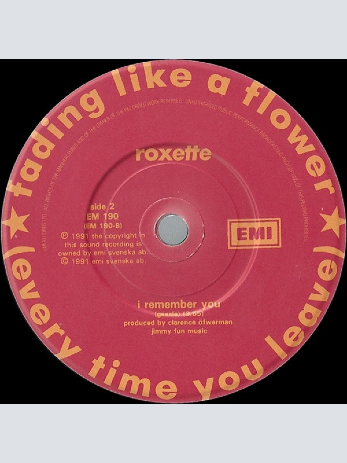 Vinyl / Roxette - Fading Like A Flower (Every Time You Leave)