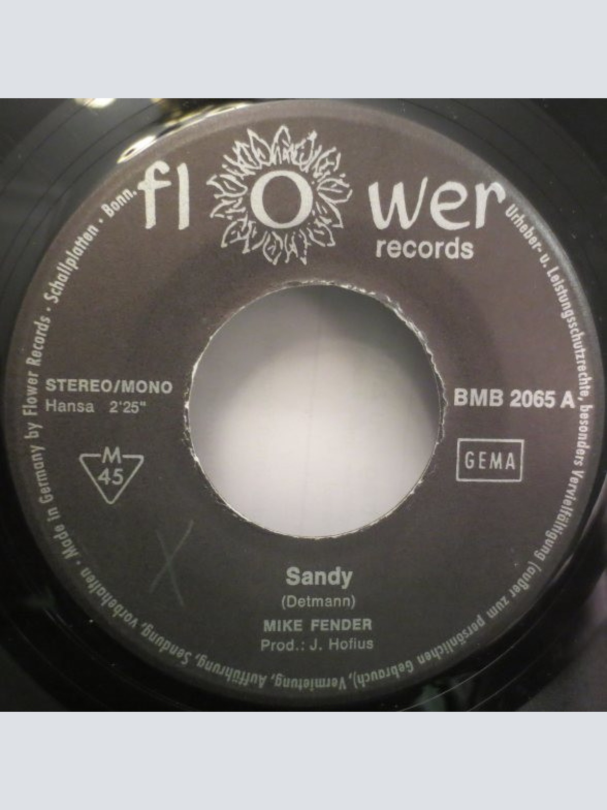 Vinyl / Mike Fender - Sandy (Engl. Originalaufnahme)