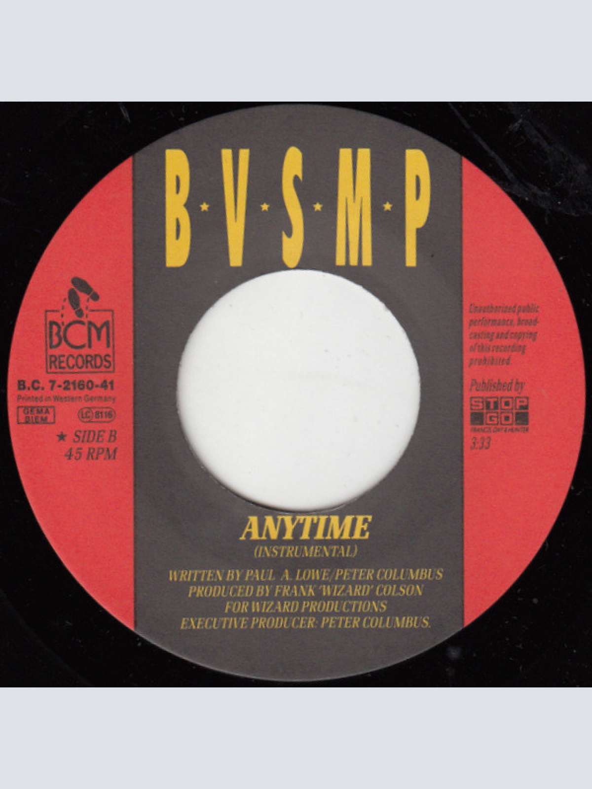 Vinyl / B.V.S.M.P. - Anytime