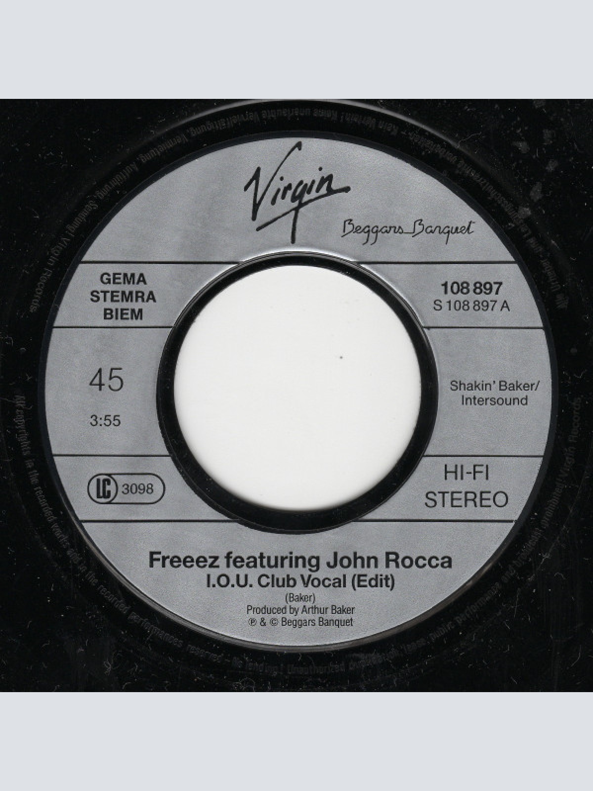 Vinyl / Freeez Featuring John Rocca - I.O.U. The Ultimate Mixes '87