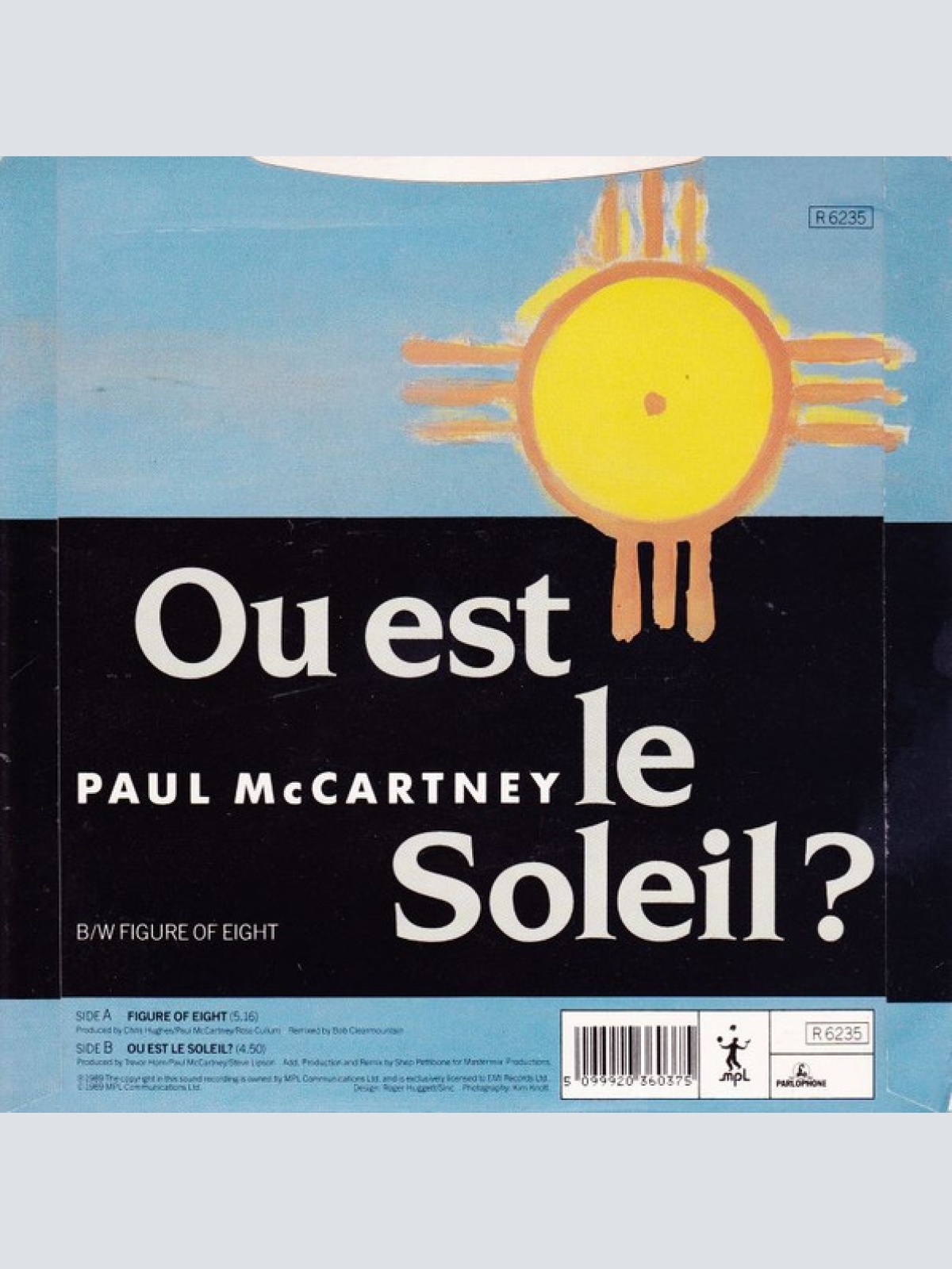 Vinyl / Paul McCartney - Figure Of Eight / Ou Est Le Soleil?