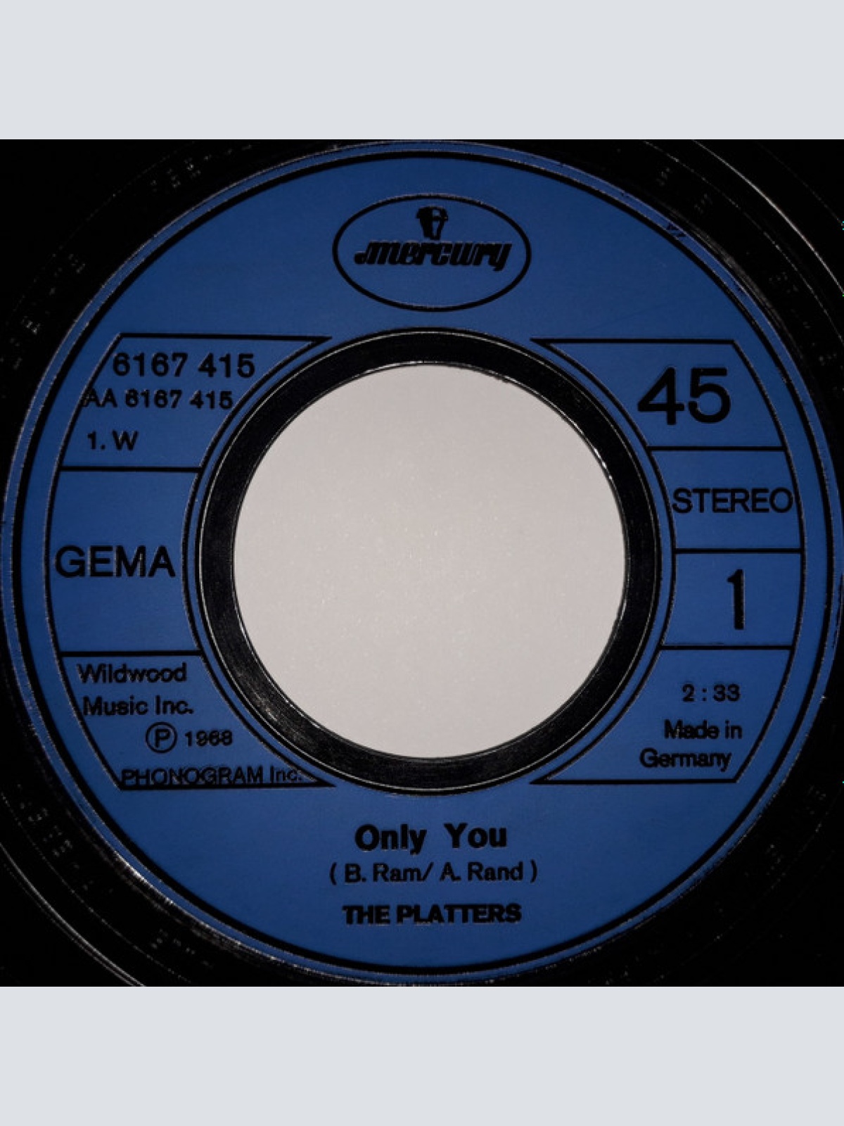 Vinyl / The Platters - Only You / The Great Pretender