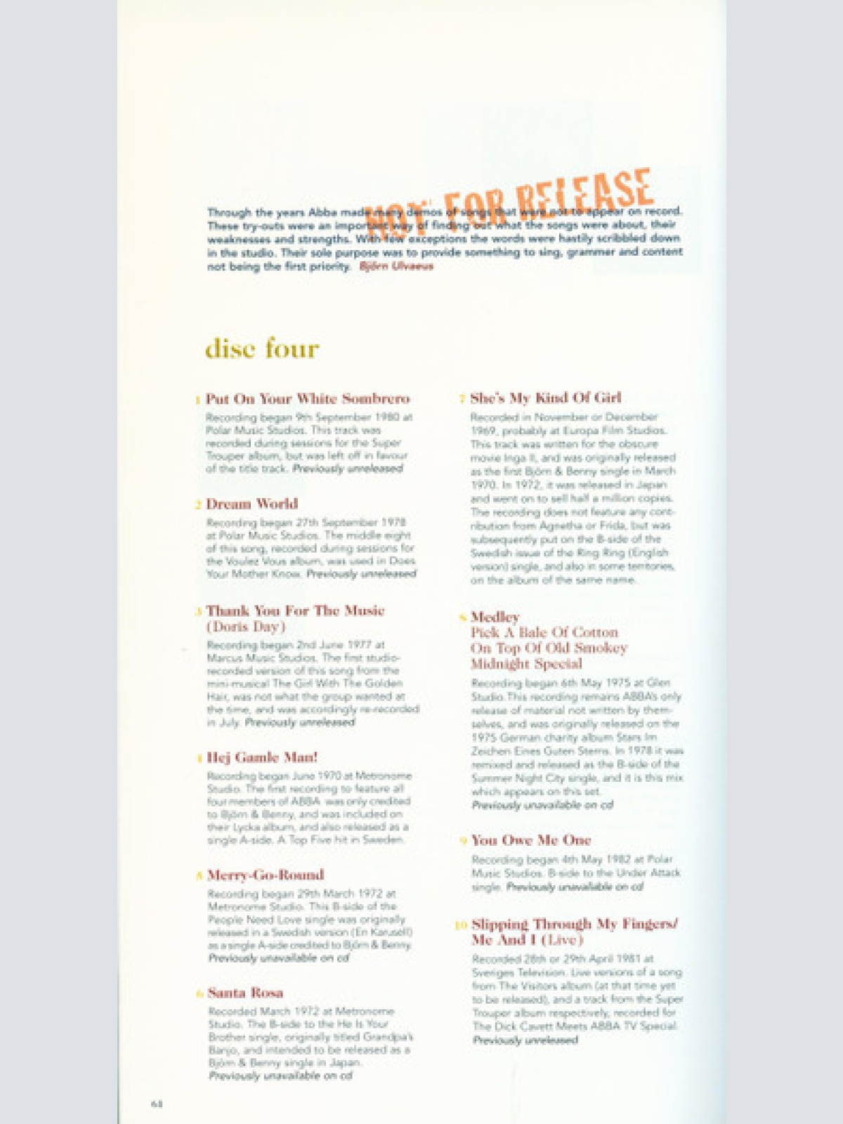 CD / ABBA - Thank You For The Music