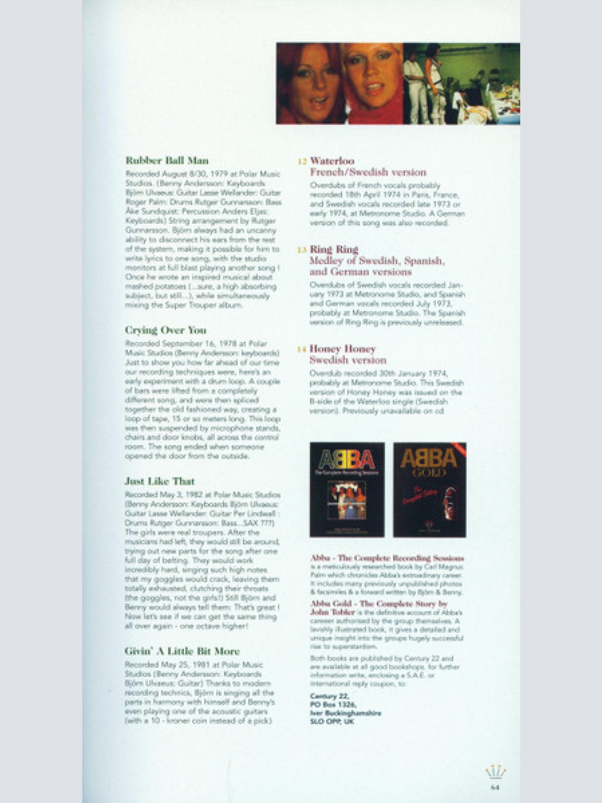 CD / ABBA - Thank You For The Music