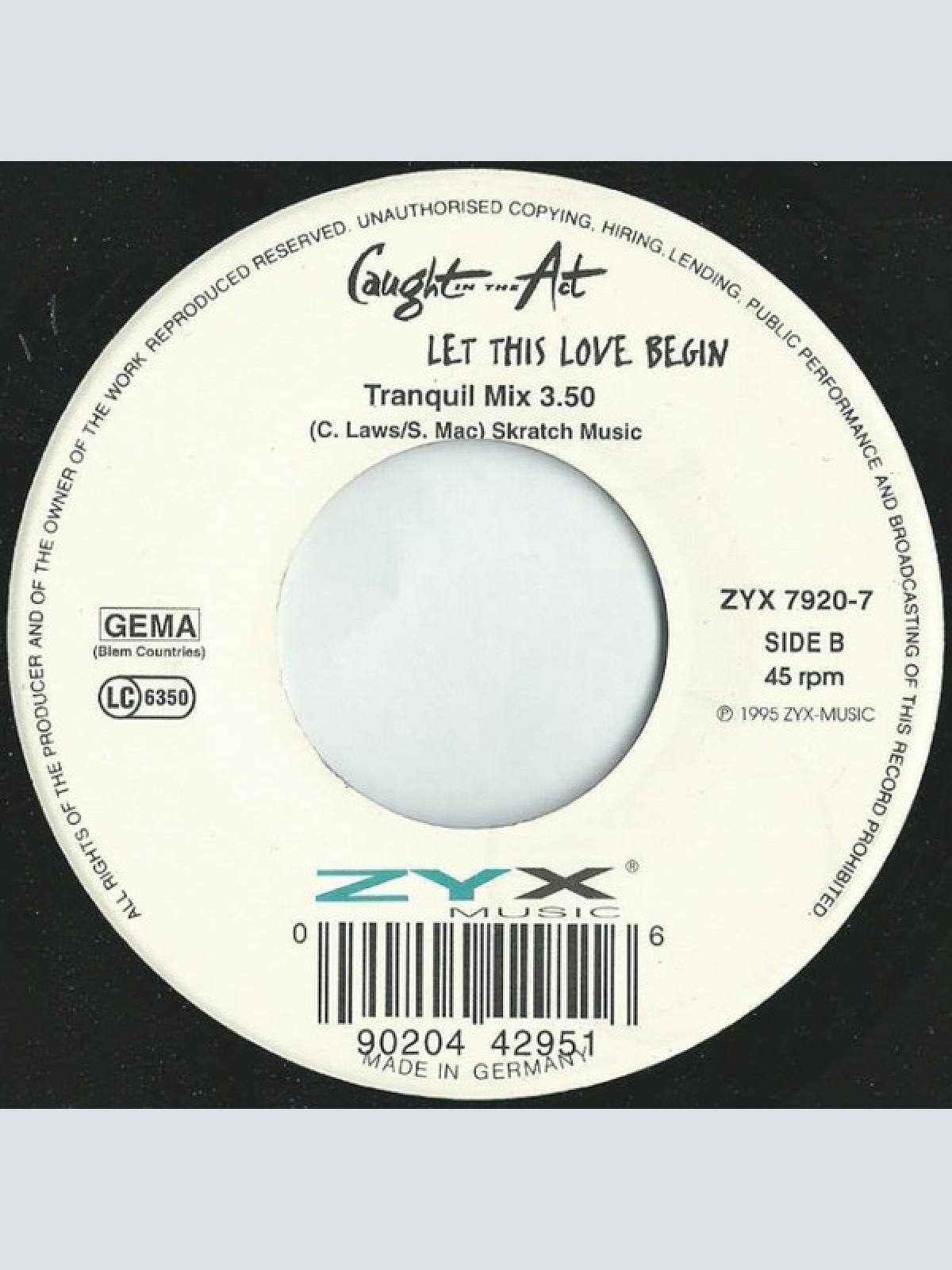 Vinyl / Caught In The Act (2) - Let This Love Begin