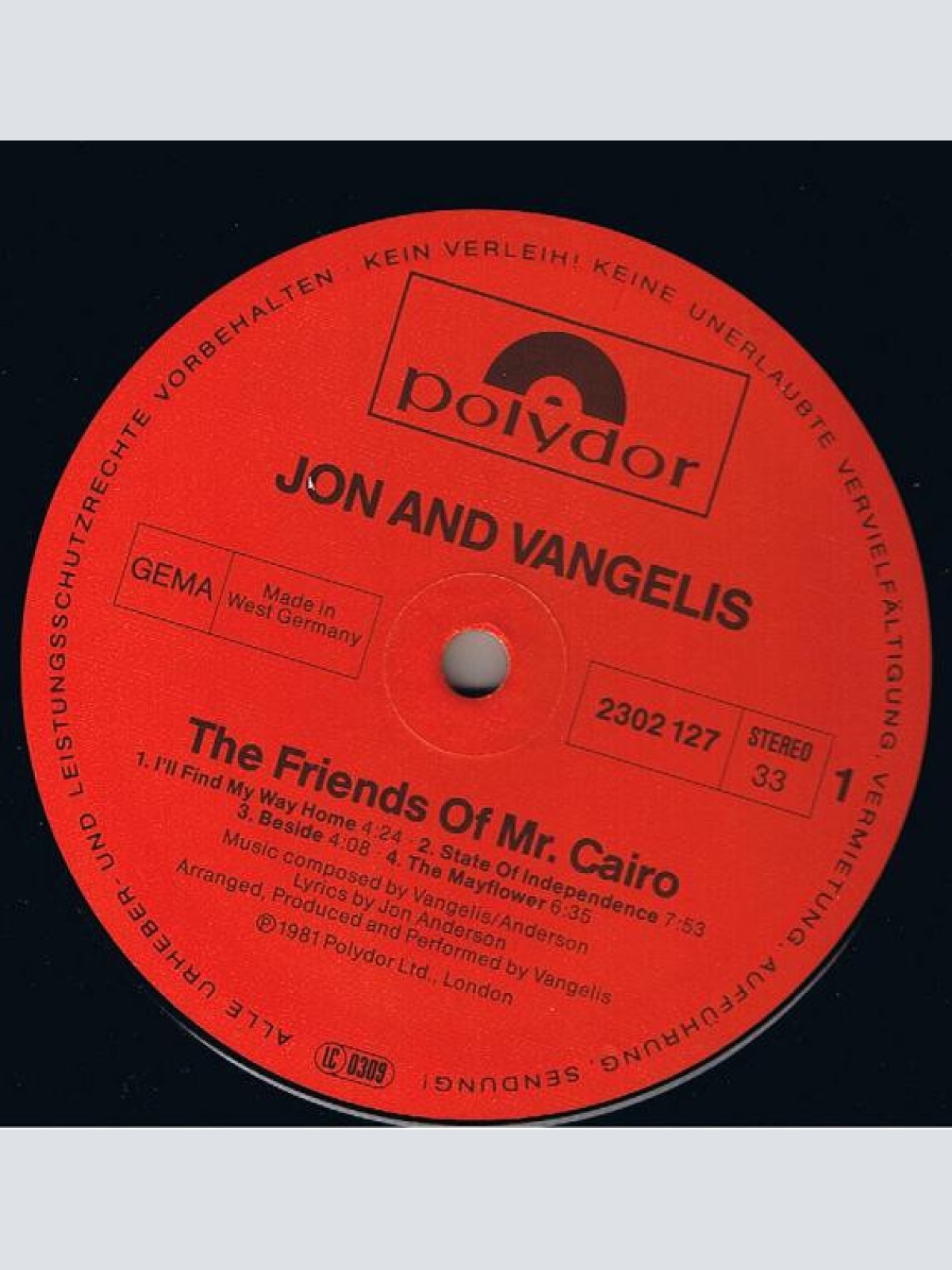 Vinyl / Jon And Vangelis* - The Friends Of Mr. Cairo